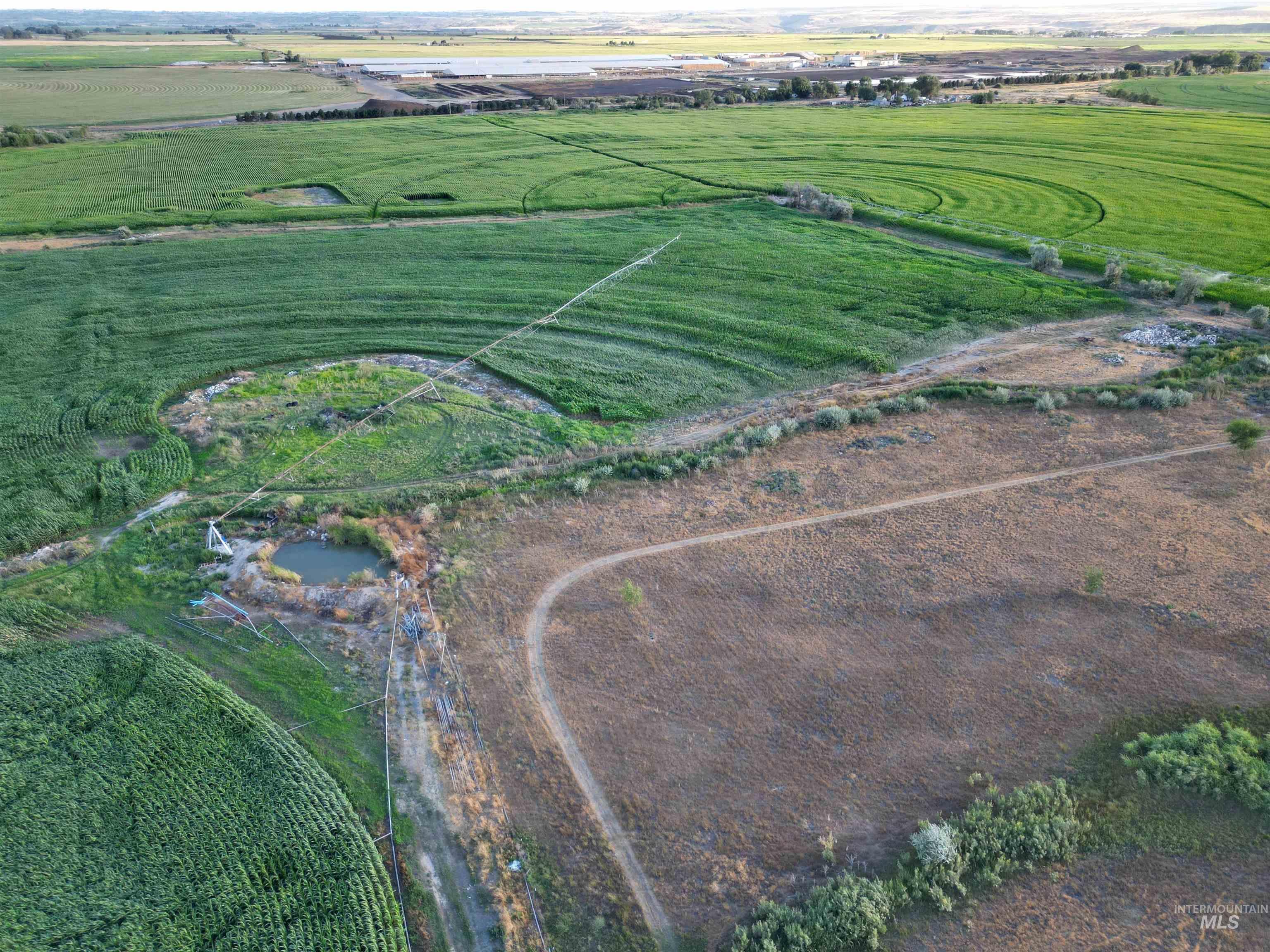 Aerial overview of property's location featuring rural landscape
