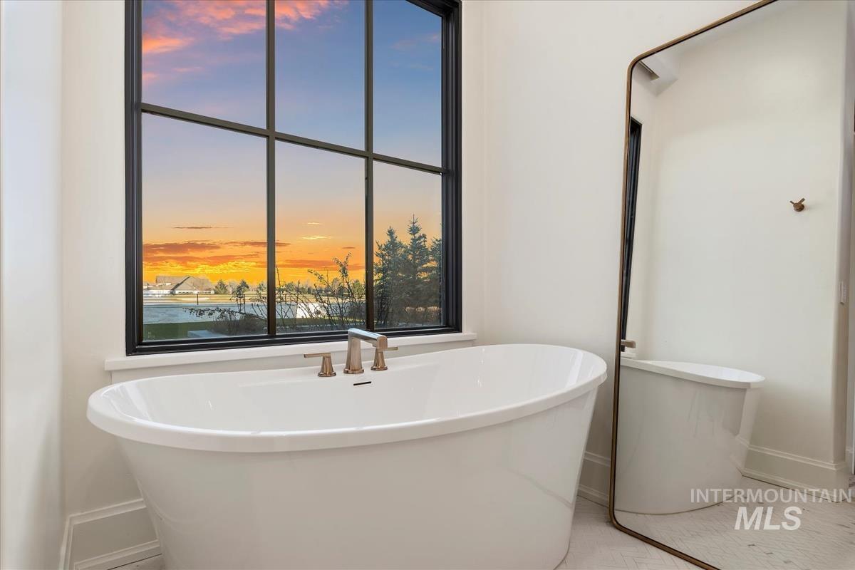 Bathroom with a freestanding bath