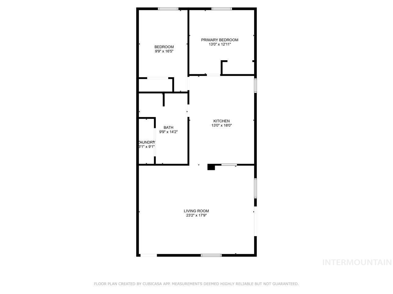View of floor plan / room layout of the upstairs apartment