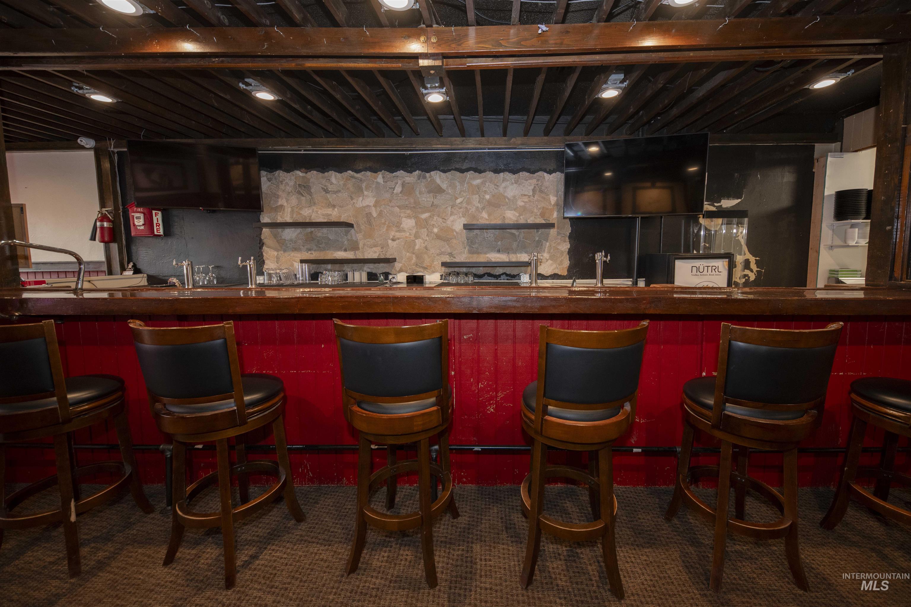 Bar area with a sink