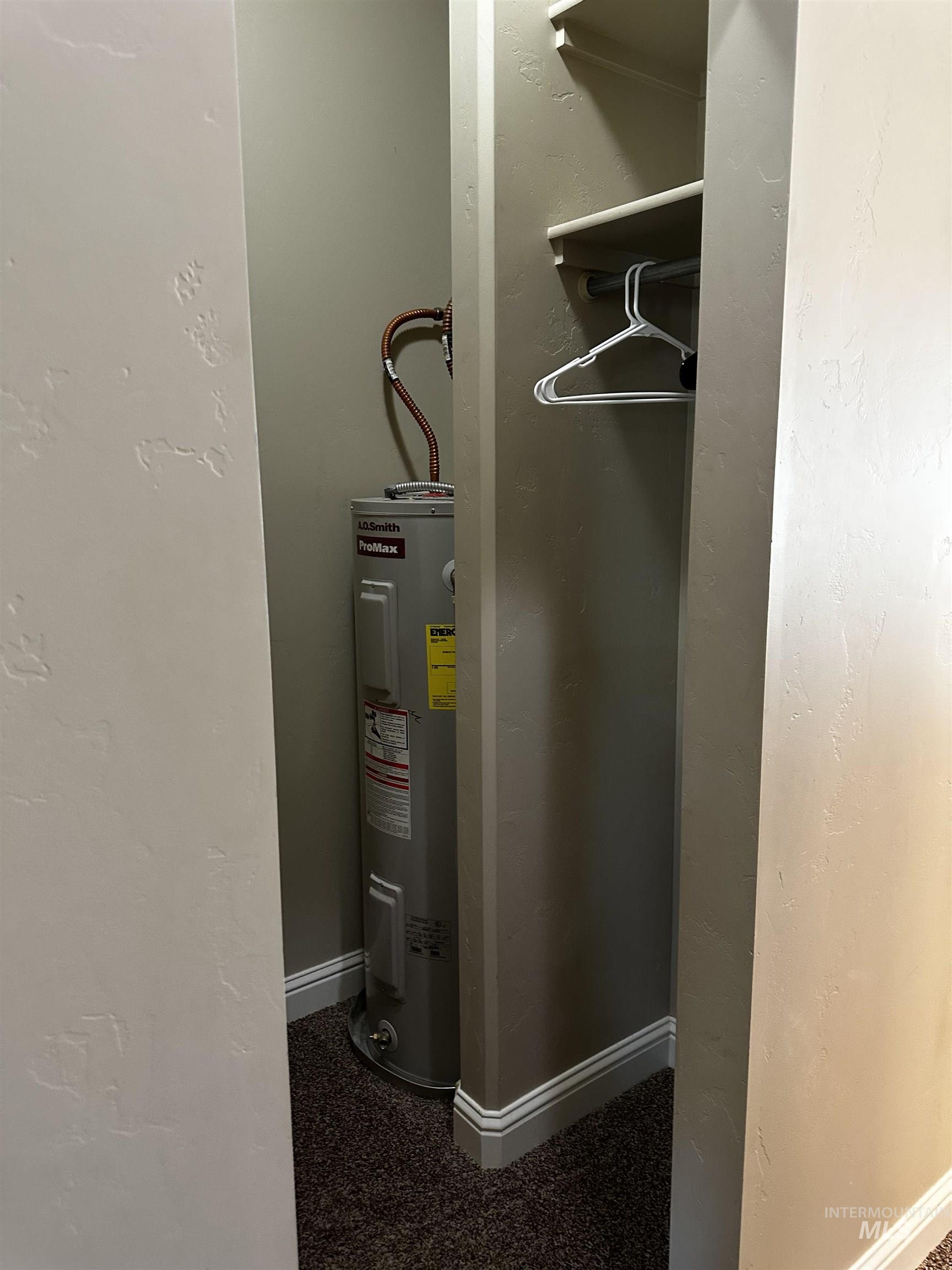 Utility room with water heater