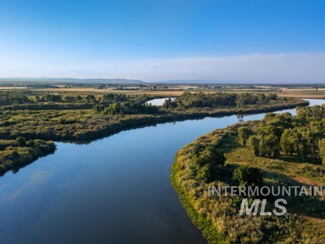 Drone / aerial view of a nearby body of water