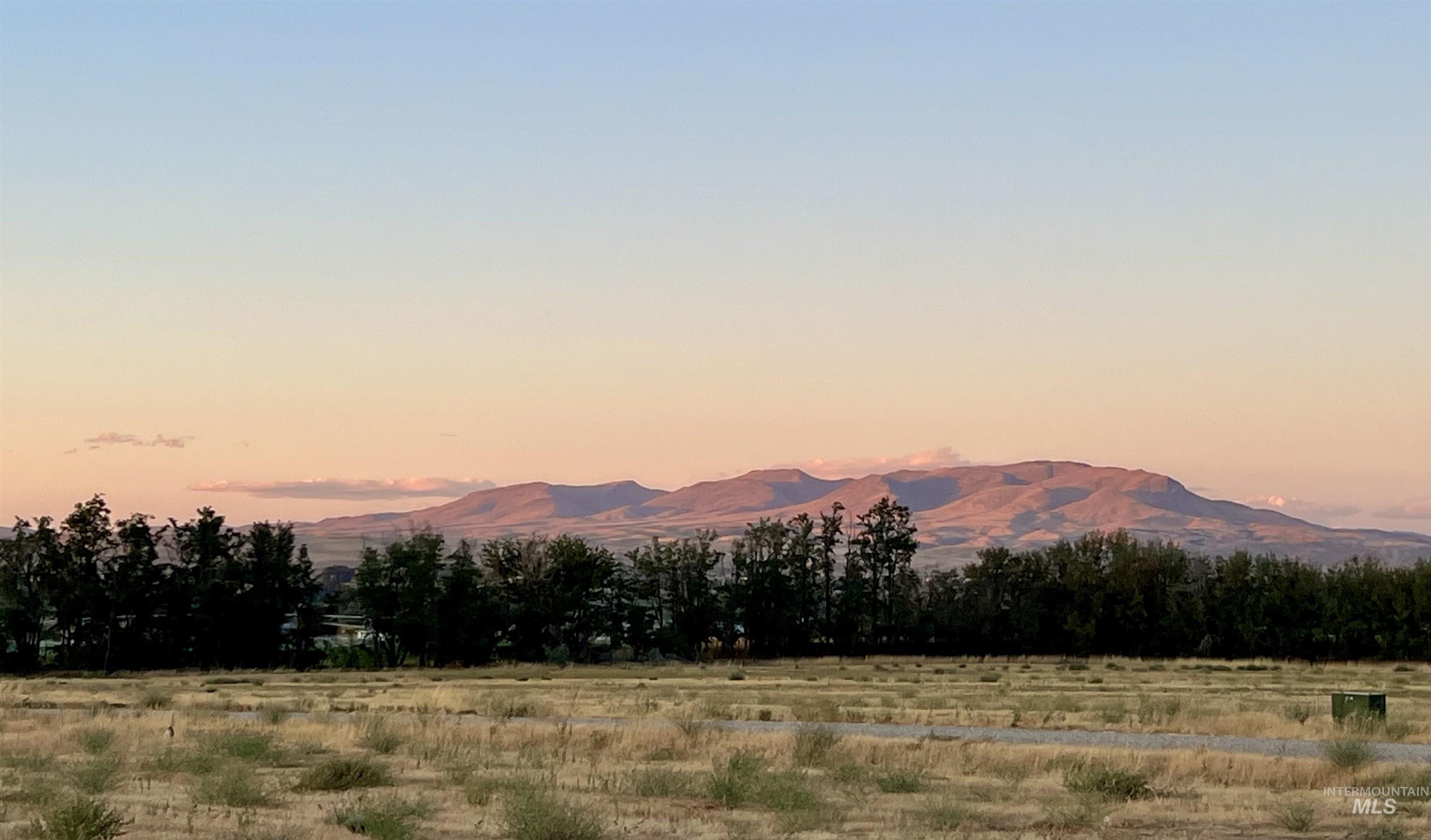 Mountain view with rural landscape