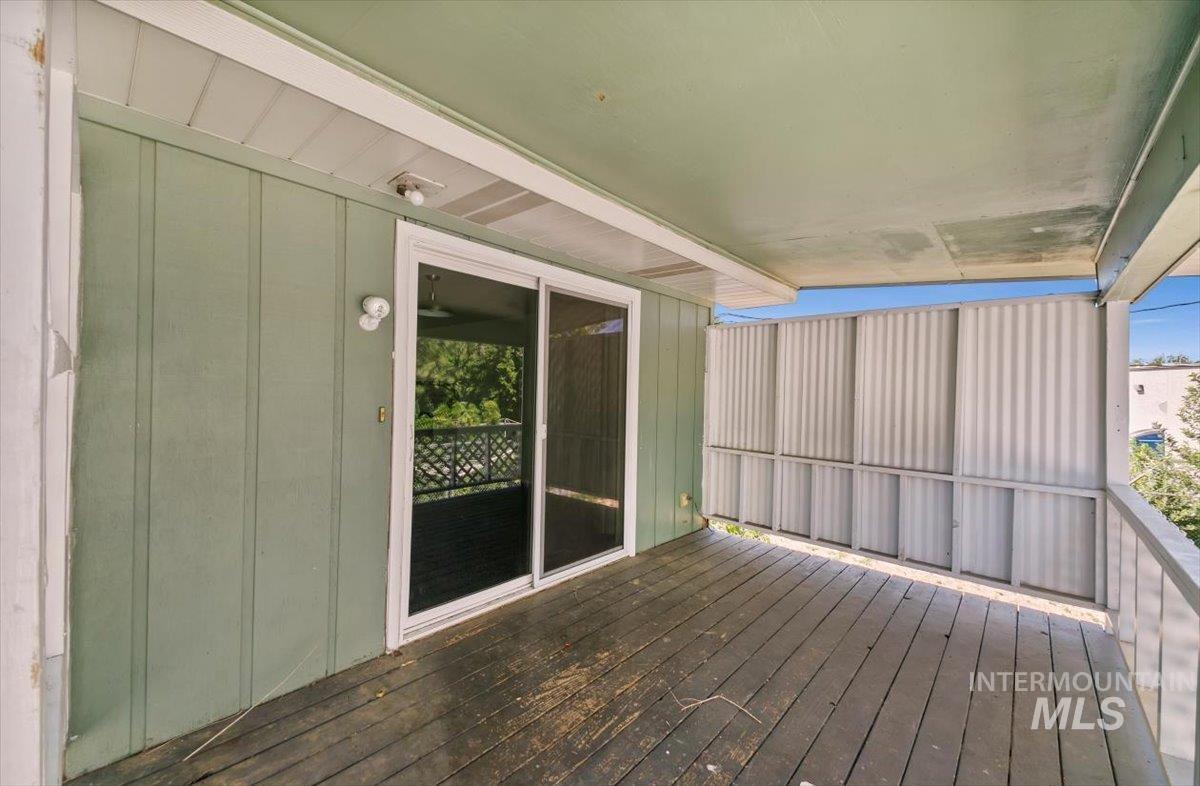 View of wooden deck