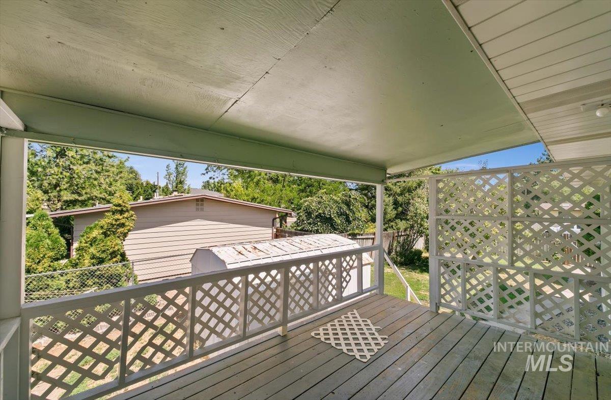 View of wooden terrace
