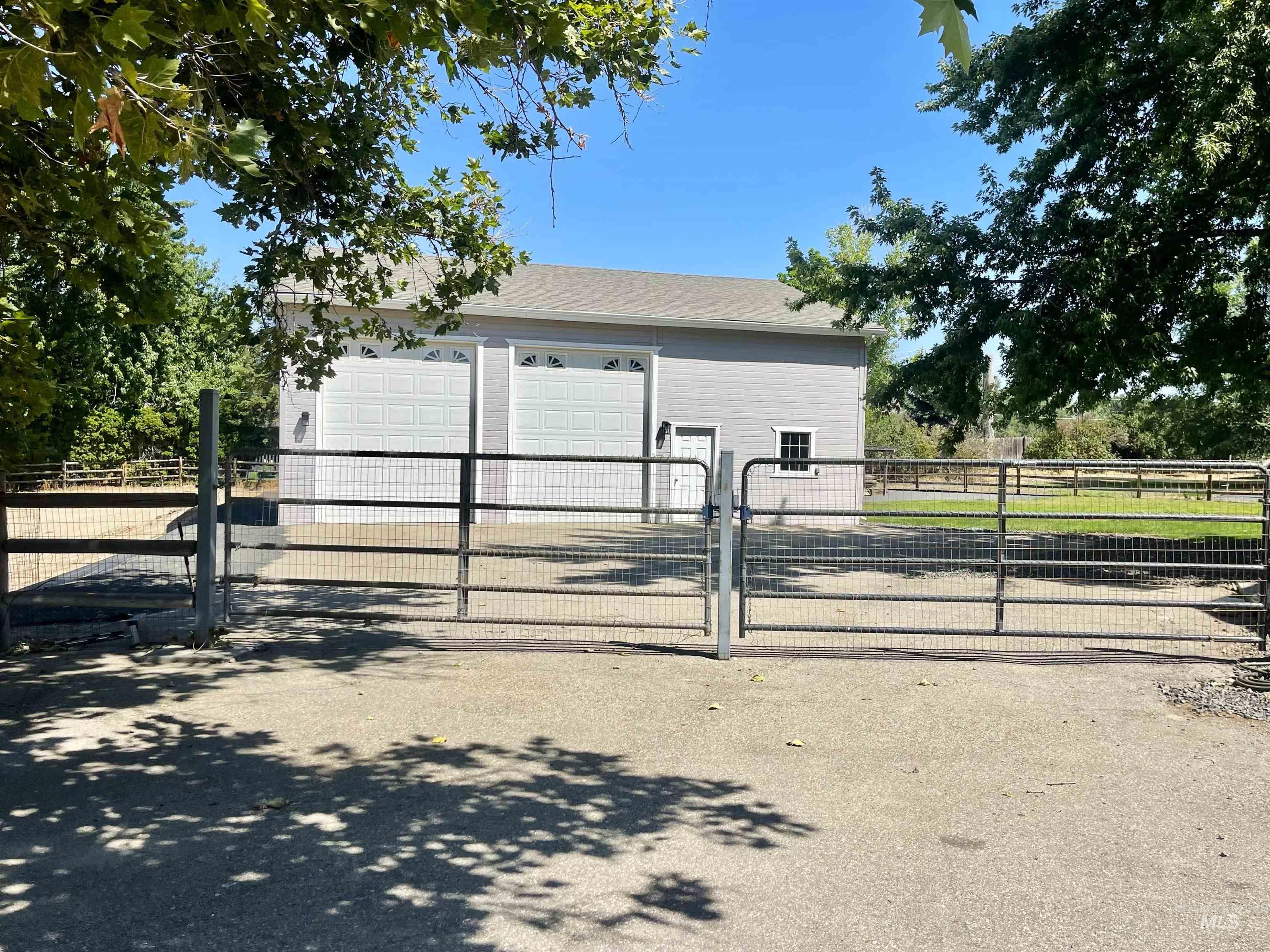 View of horse barn