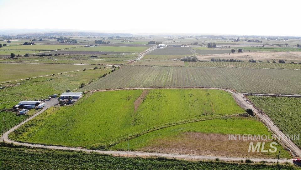 Aerial view of sparsely populated area
