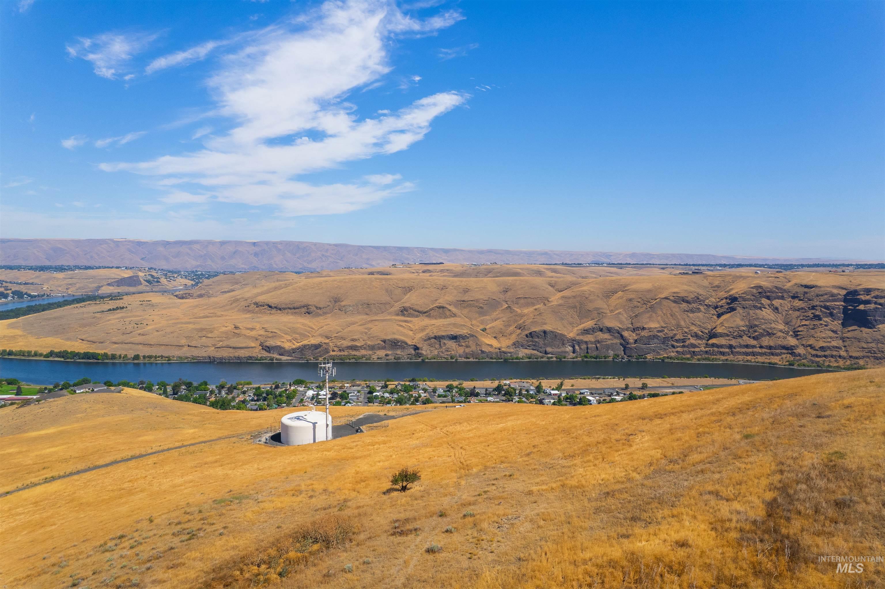 Drone / aerial view of a water and mountain view
