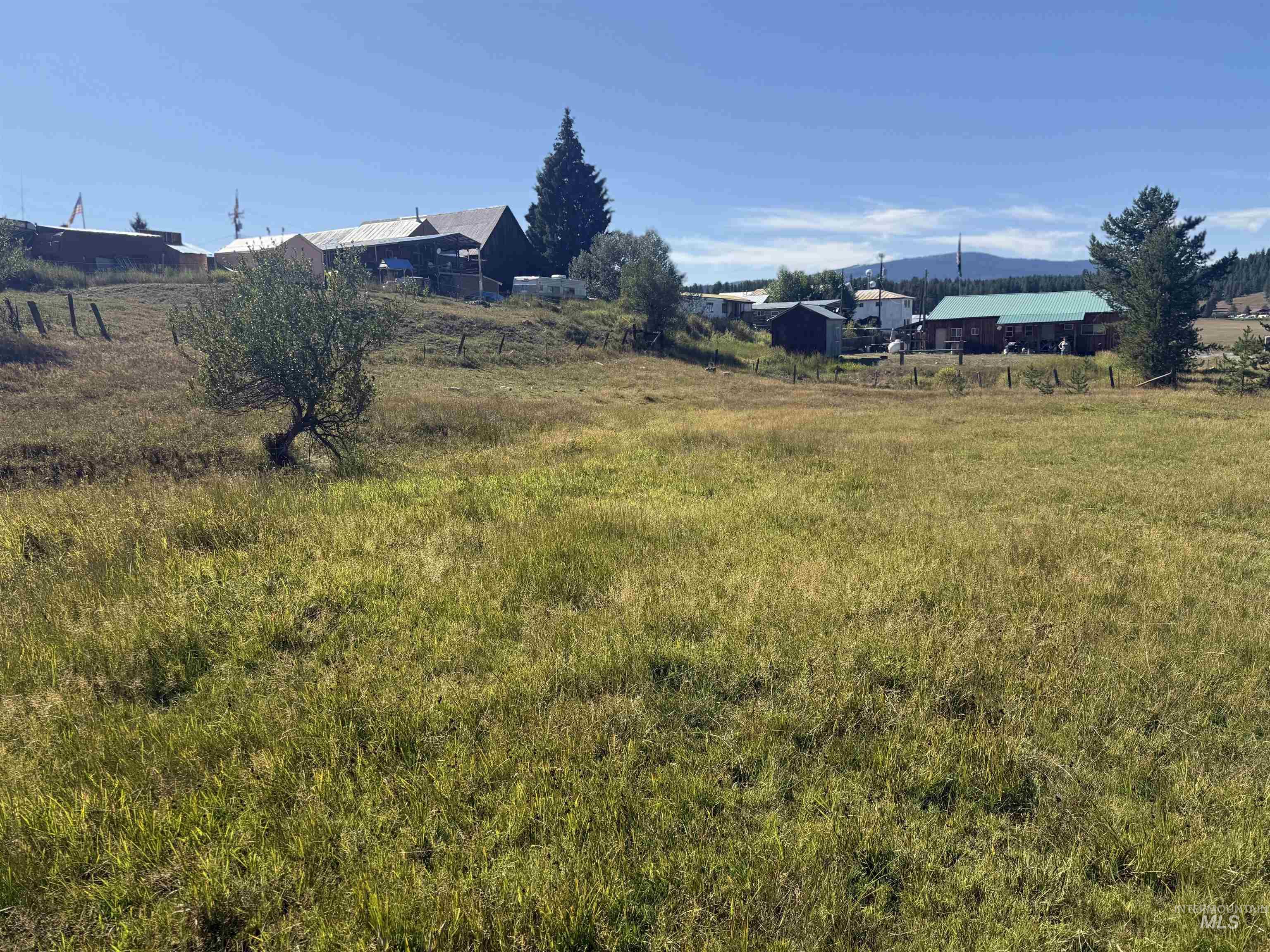 View of yard with a rural view and a mountain view