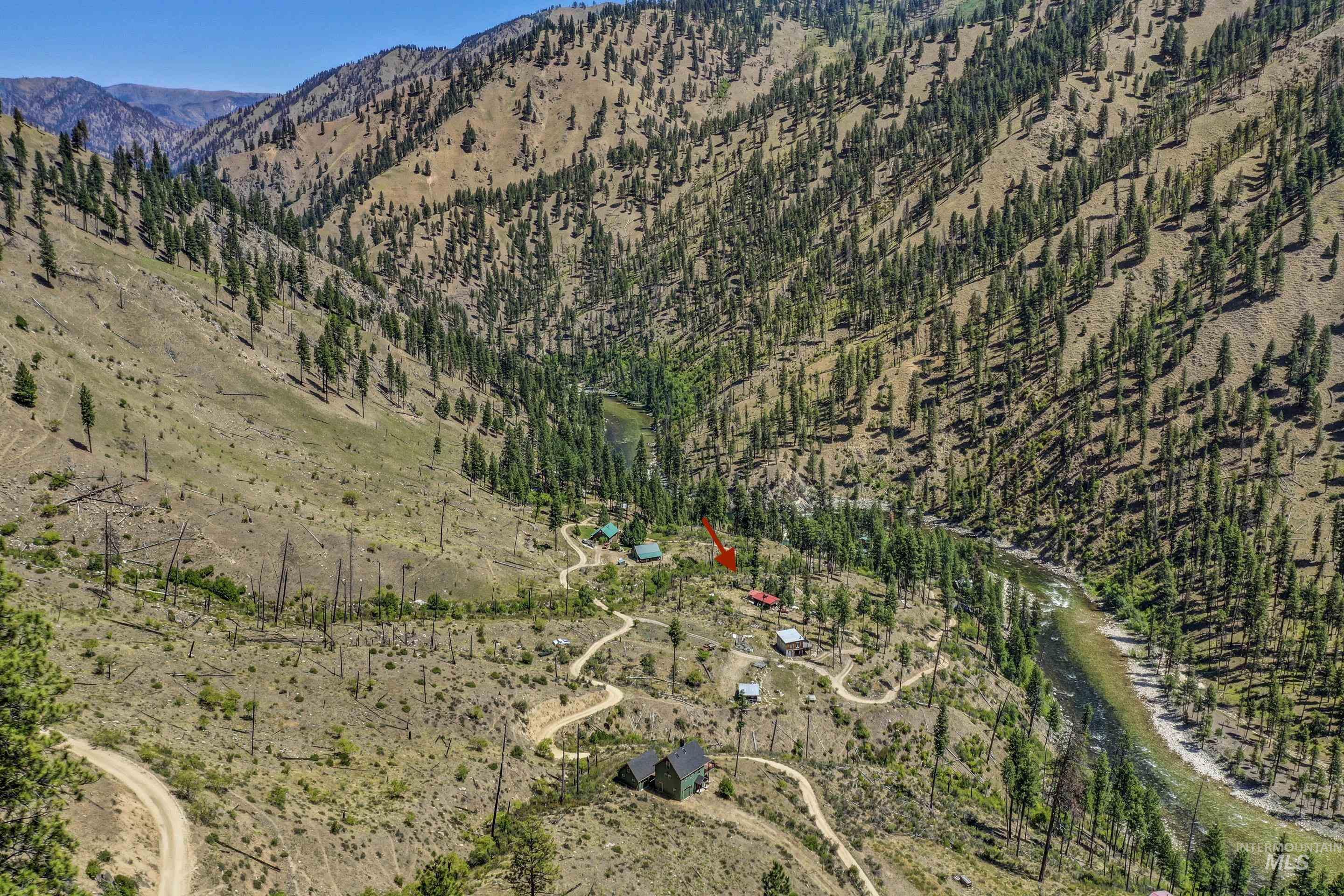 Mountain view with rural landscape