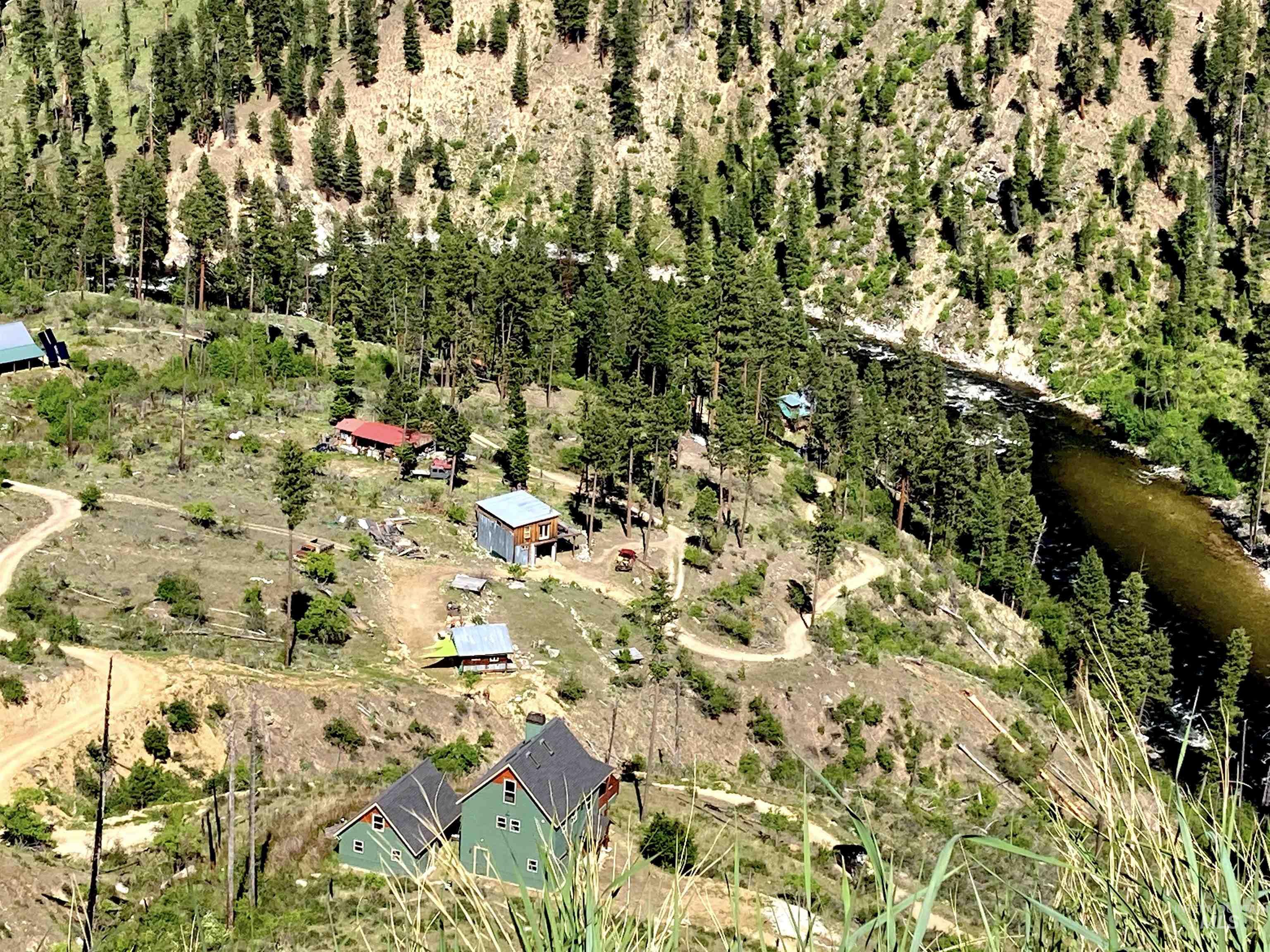 Aerial view of sparsely populated area