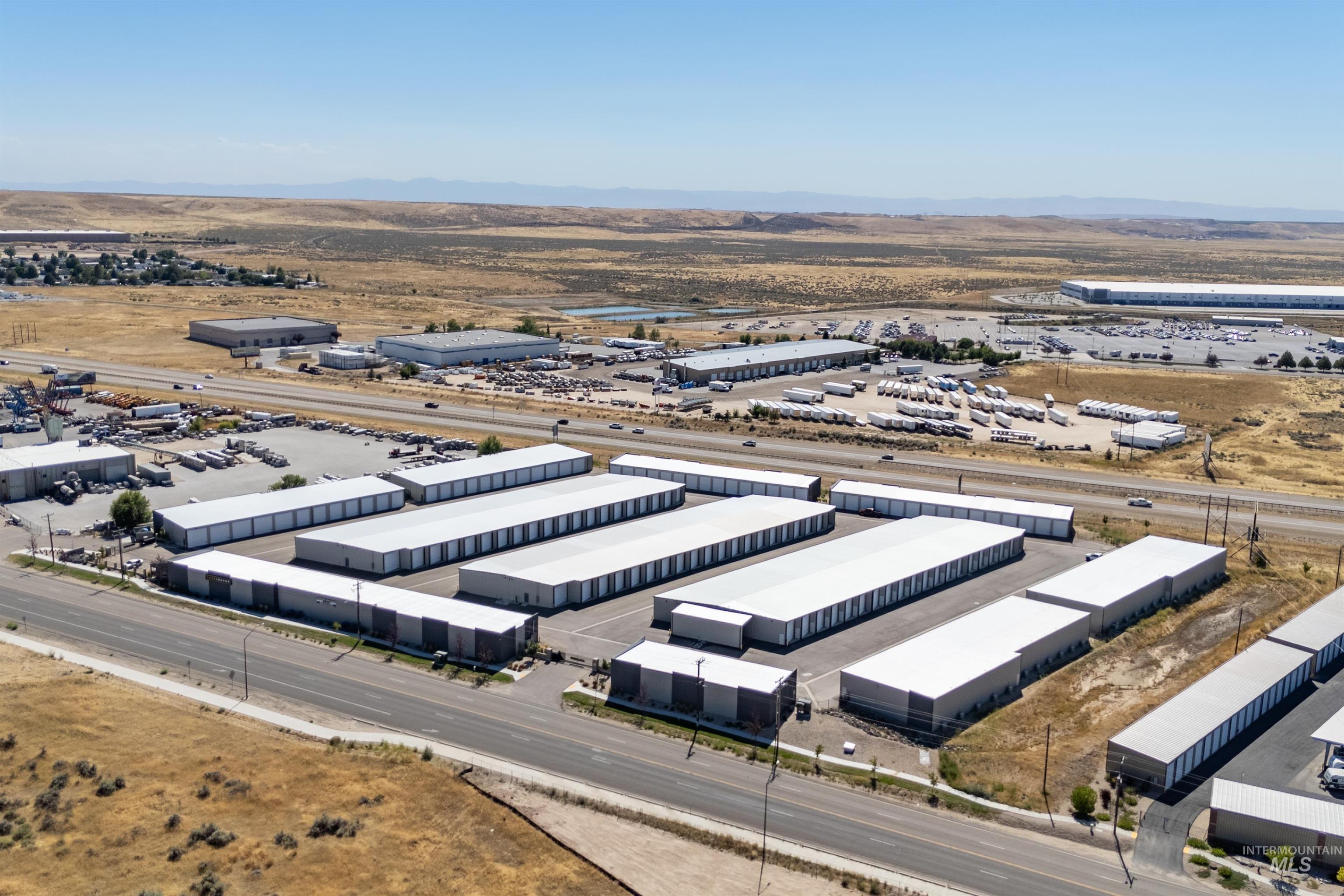 Bird's eye view of an industrial area