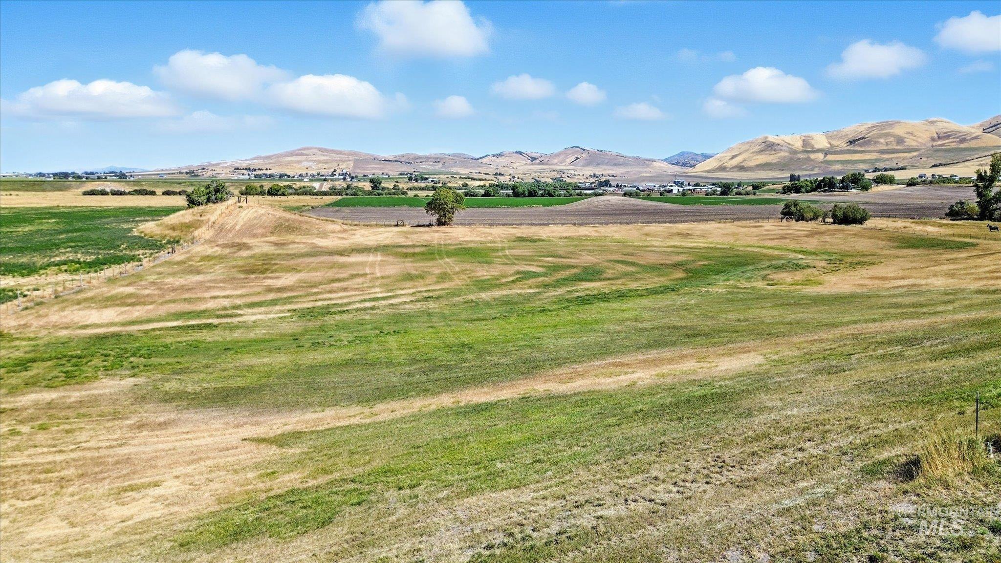 View of mountain background with rural landscape