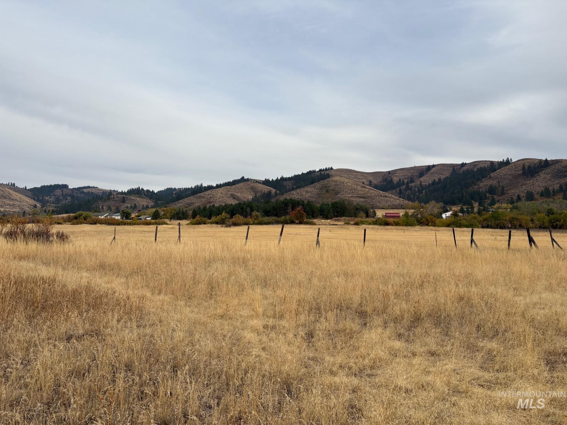 View of mountain background with rural landscape