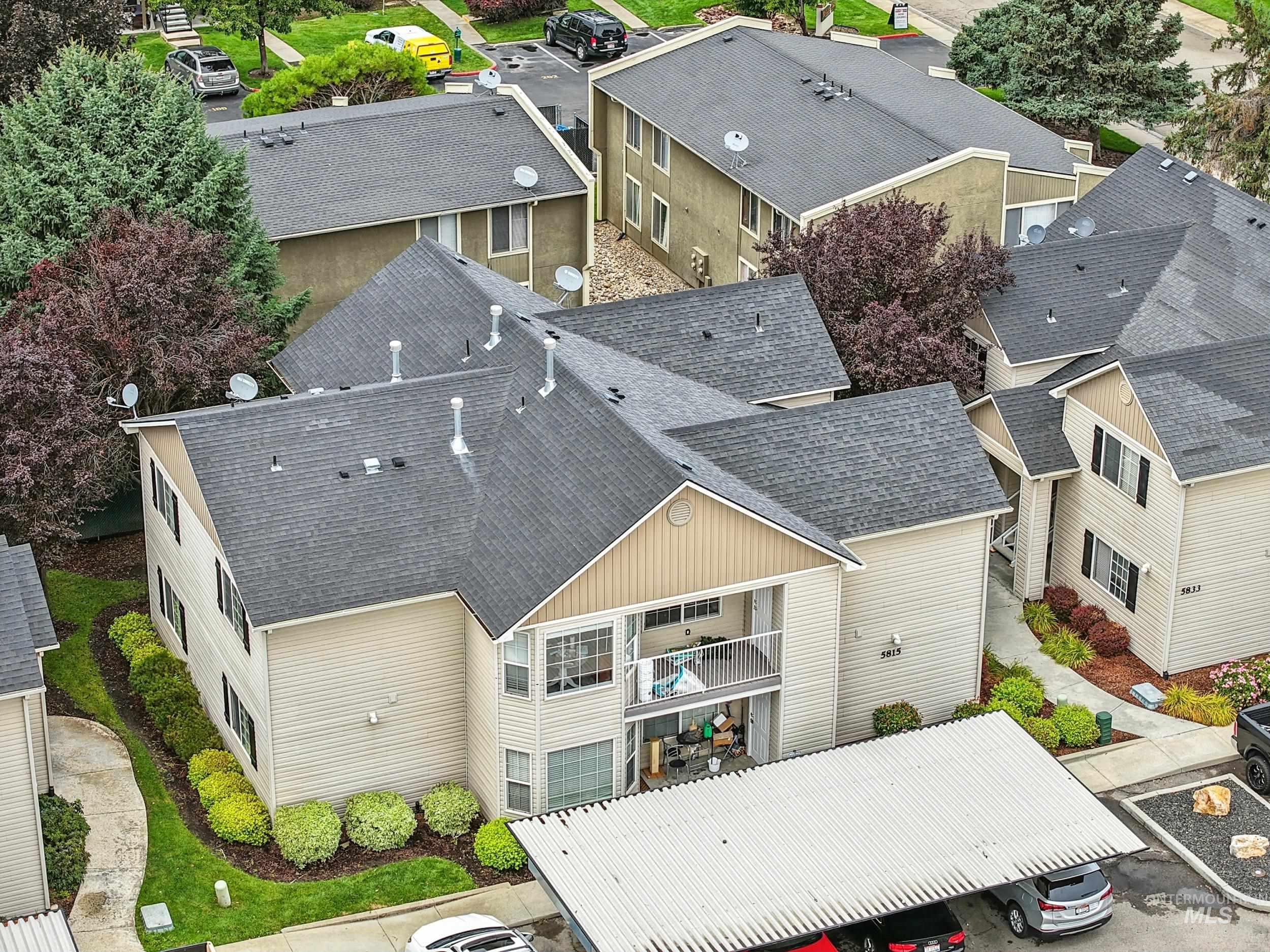 Aerial view of residential area