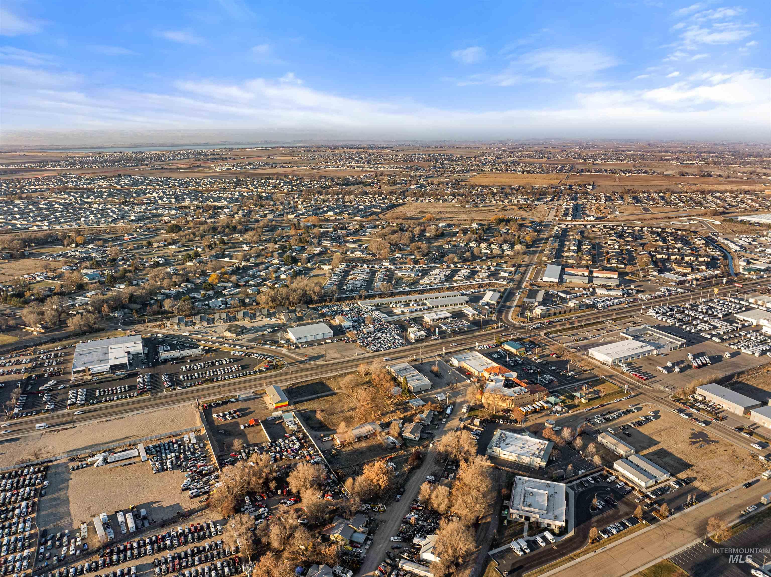 Aerial view of property's location