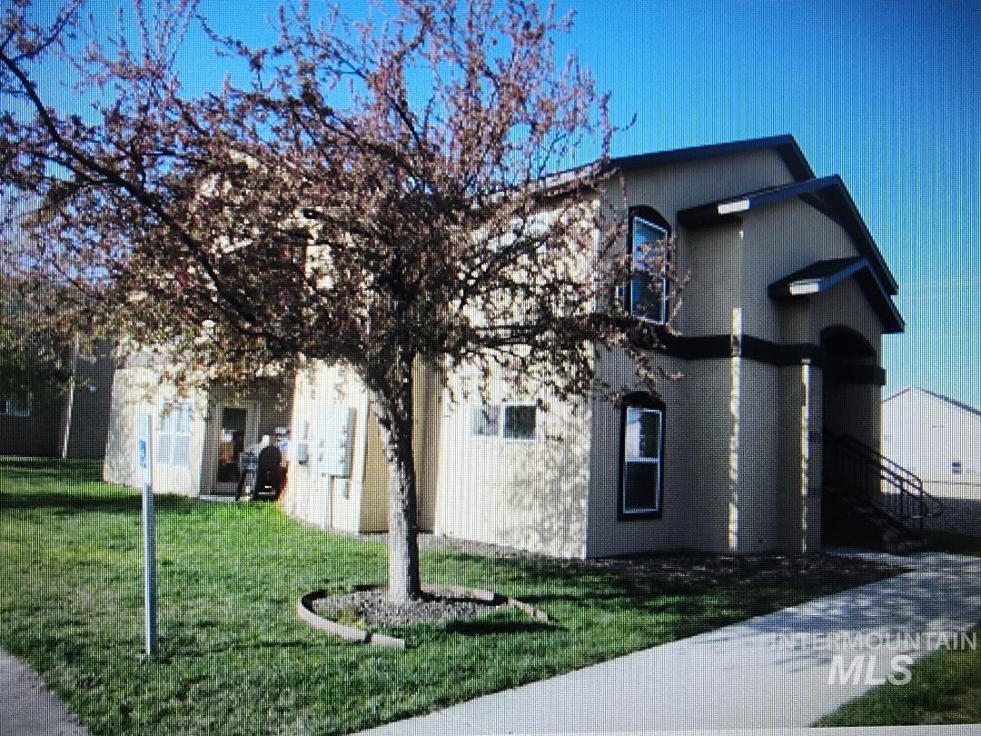 View of front of home with a front yard
