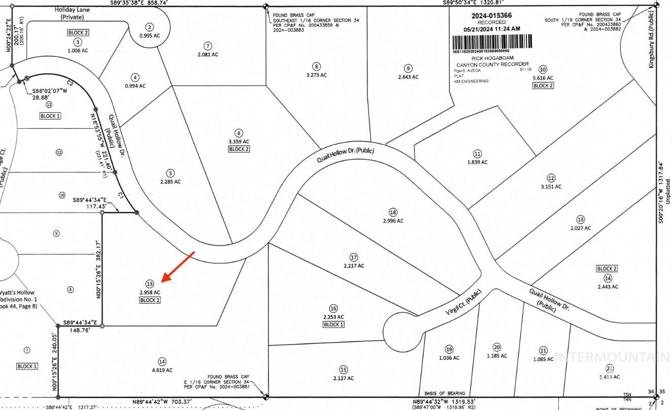 L13 B1 Quail Hollow Dr, Middleton, Idaho 83644, Land For Sale, Price $250,000, 98959558