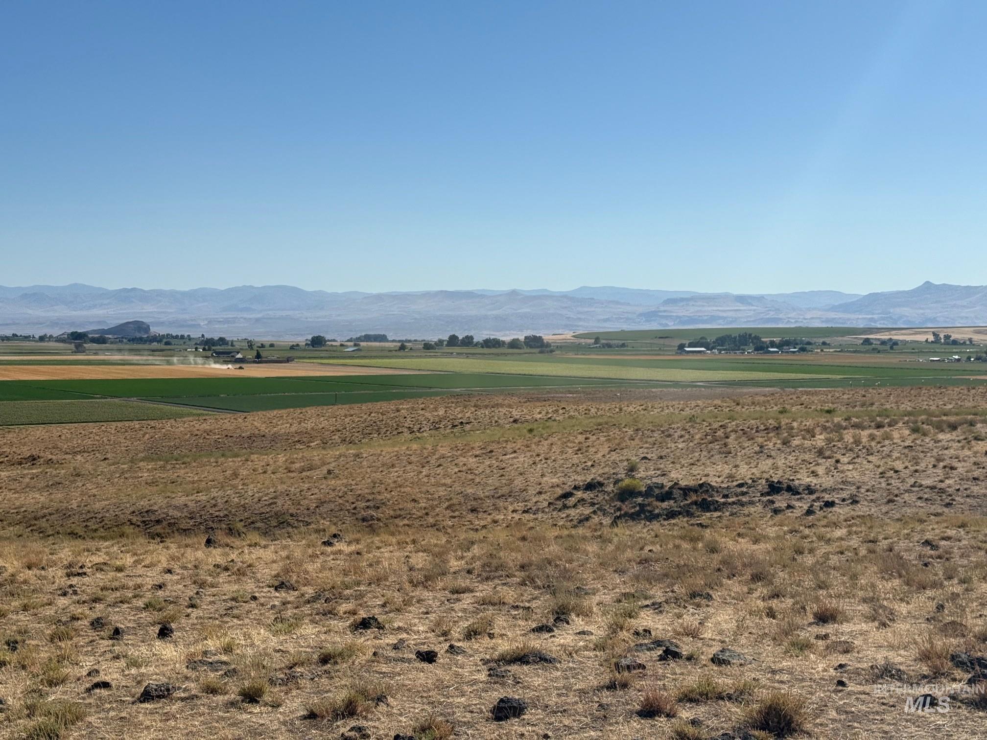Mountain view with rural landscape