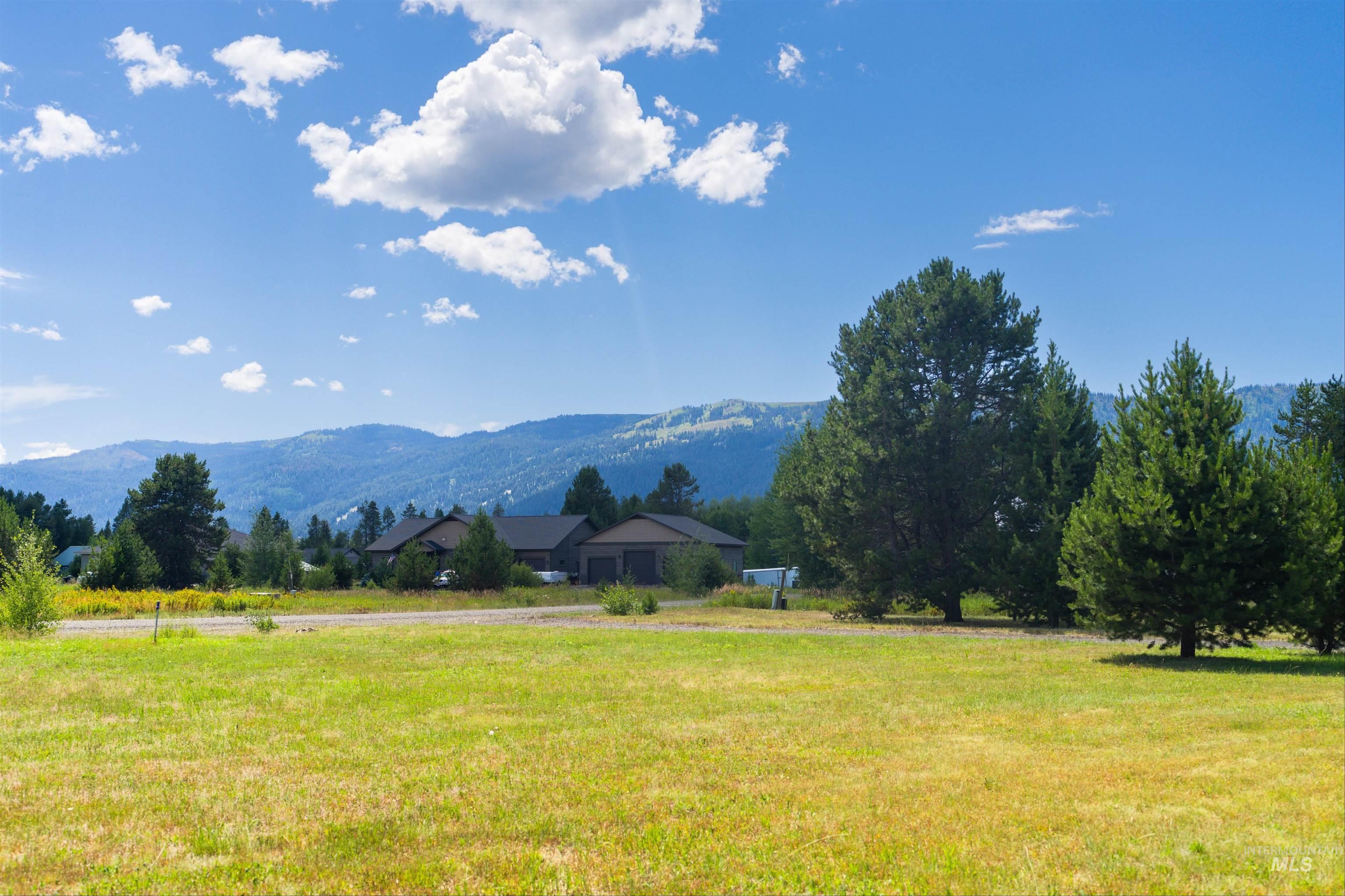 View of mountain background with rural landscape