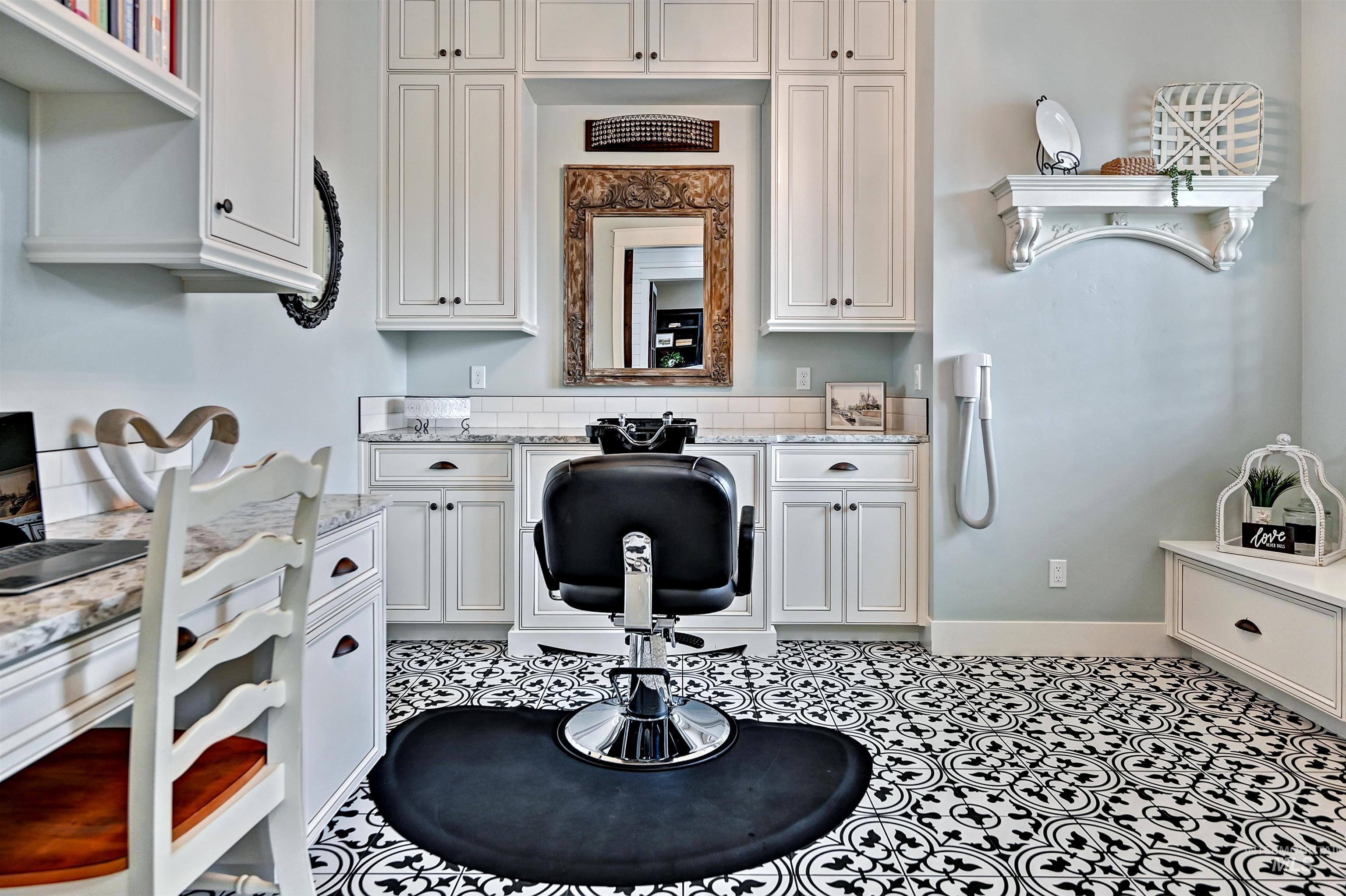Office space with baseboards