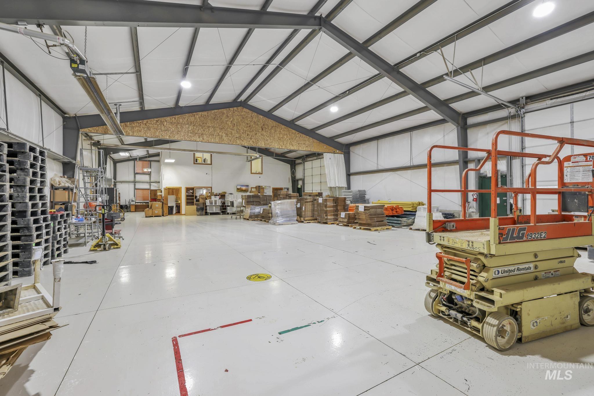 Garage featuring a workshop area