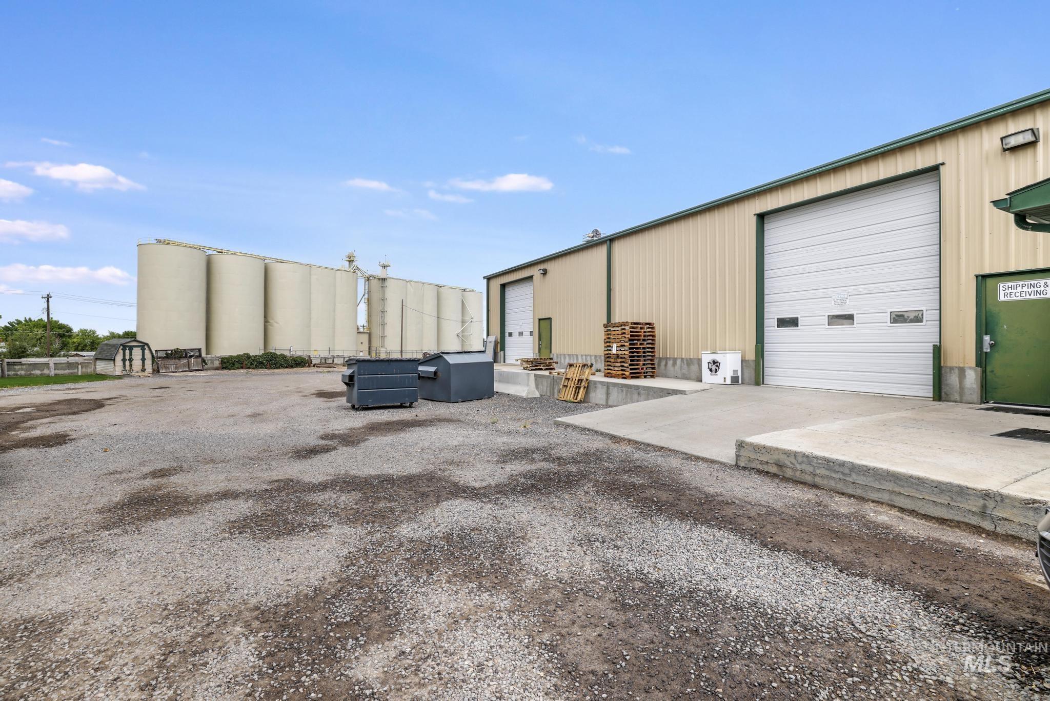 View of detached garage