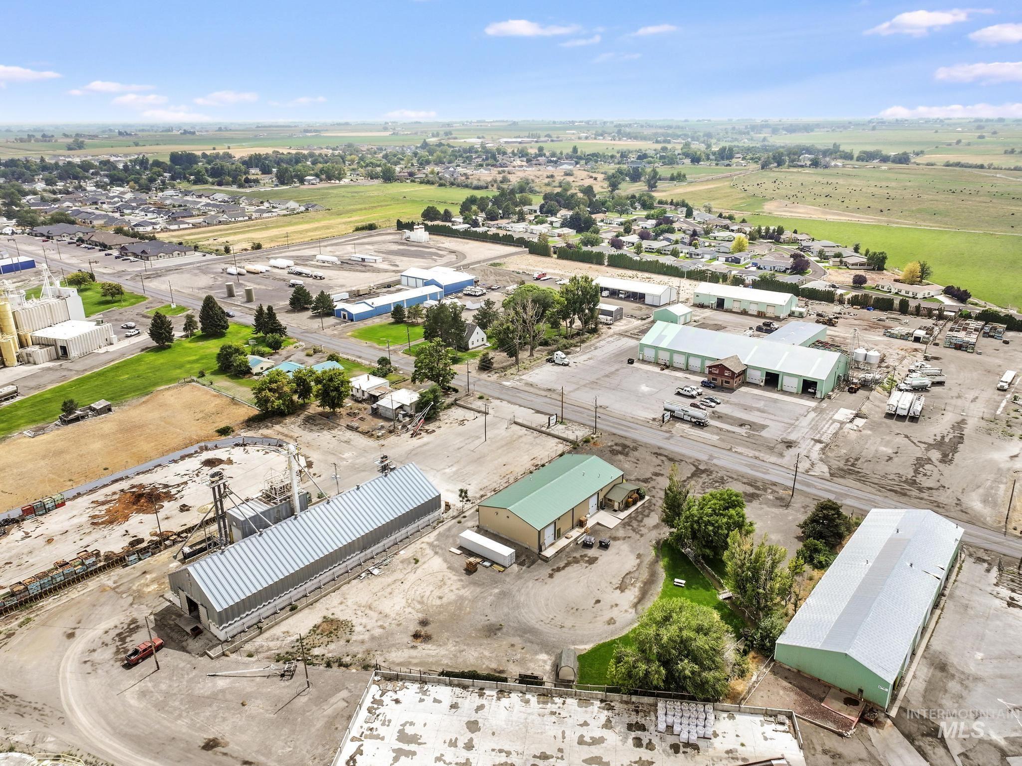 Bird's eye view of industrial structures