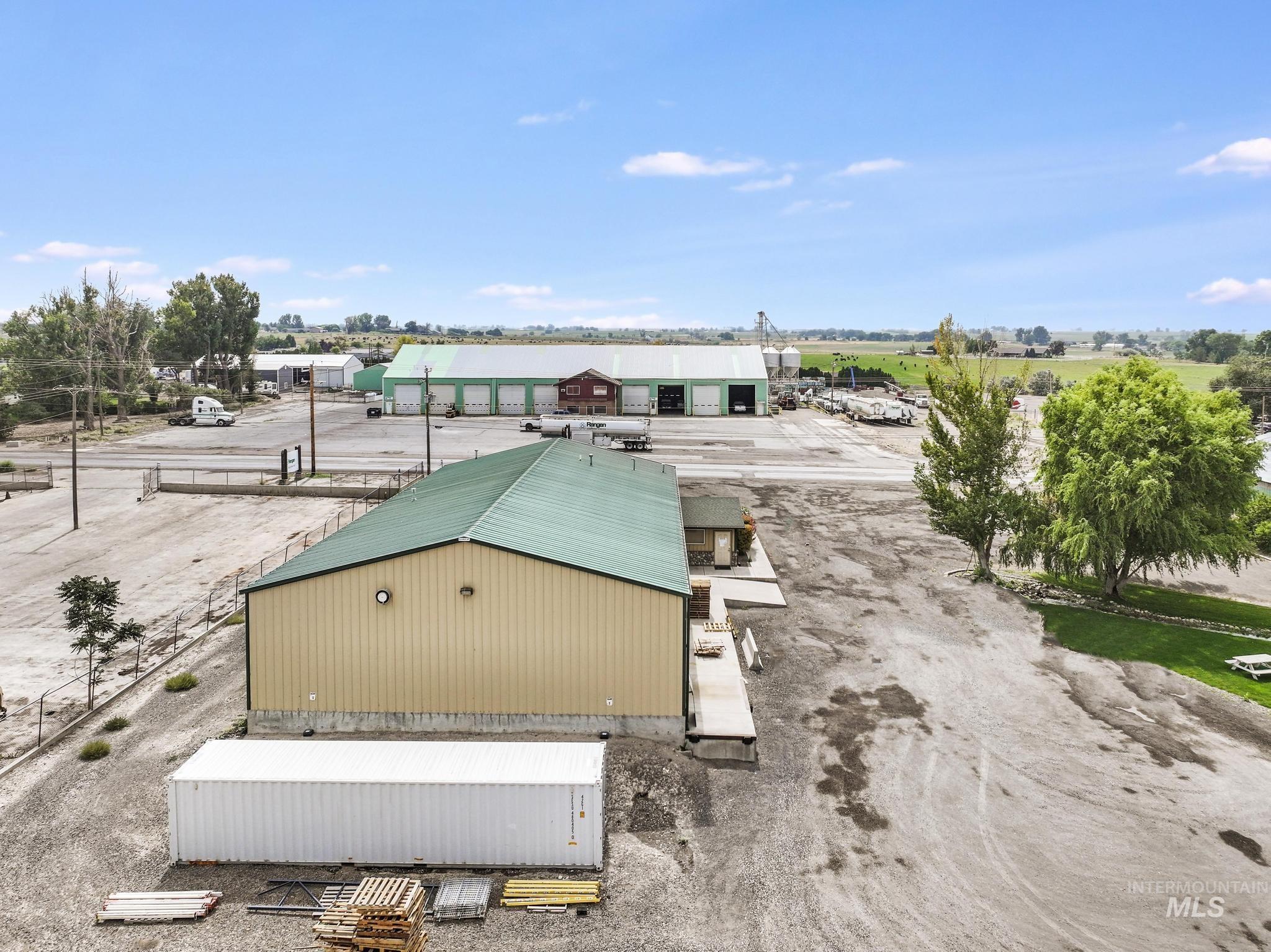Bird's eye view of industrial structures