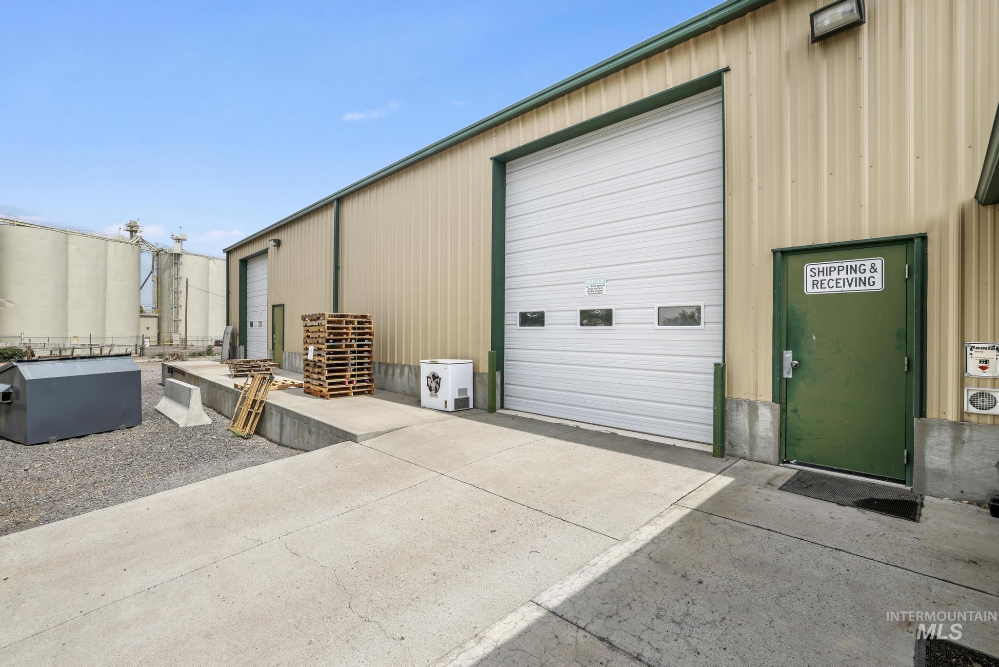 View of detached garage