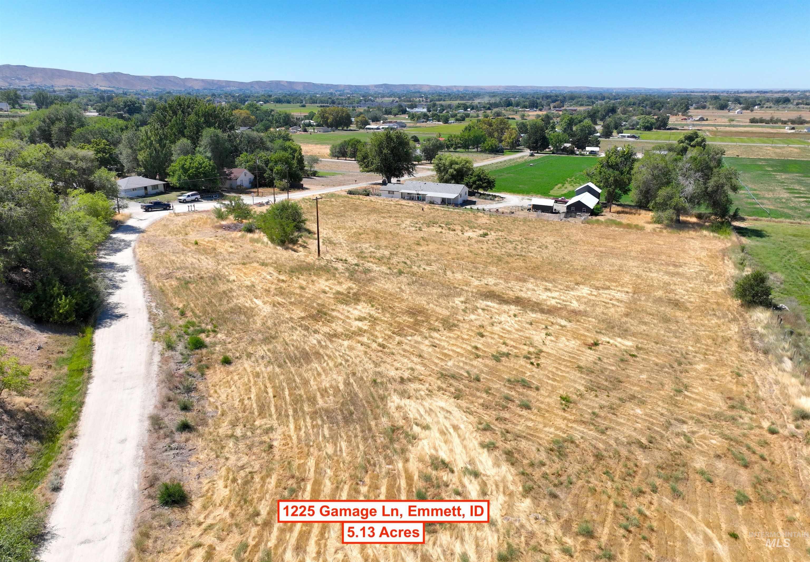 Aerial view of sparsely populated area