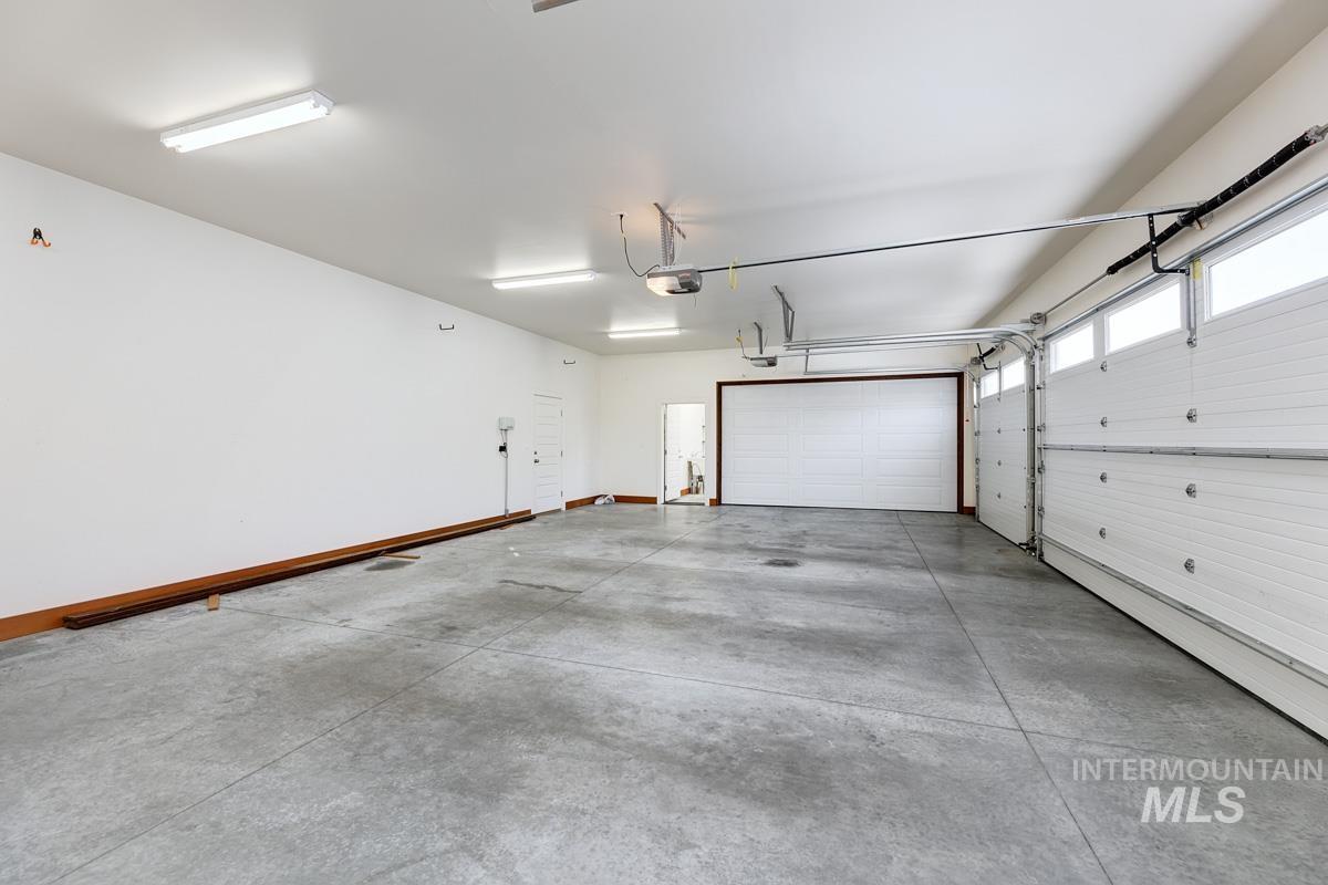 Garage with baseboards