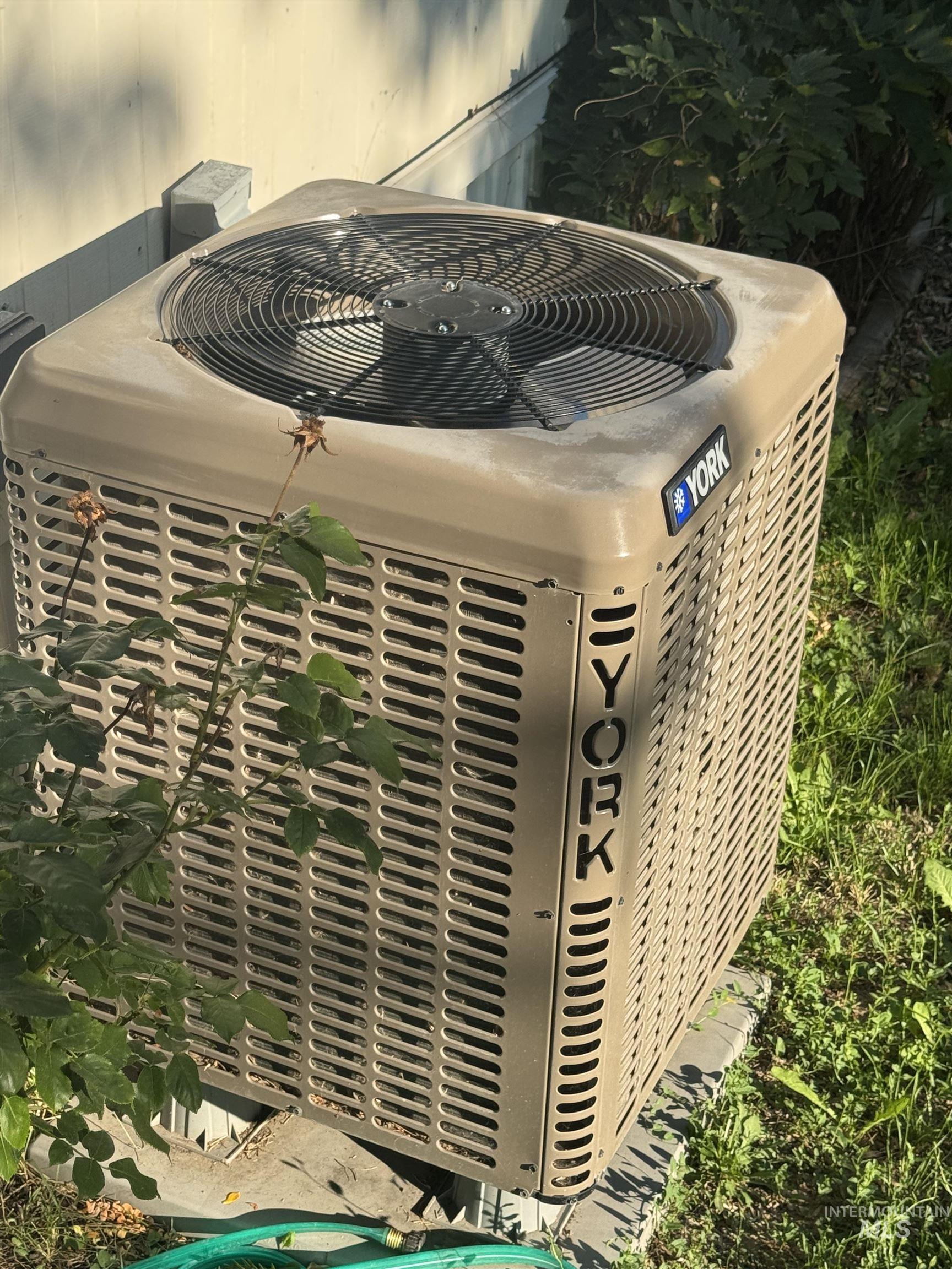 Exterior view of a central air condition unit