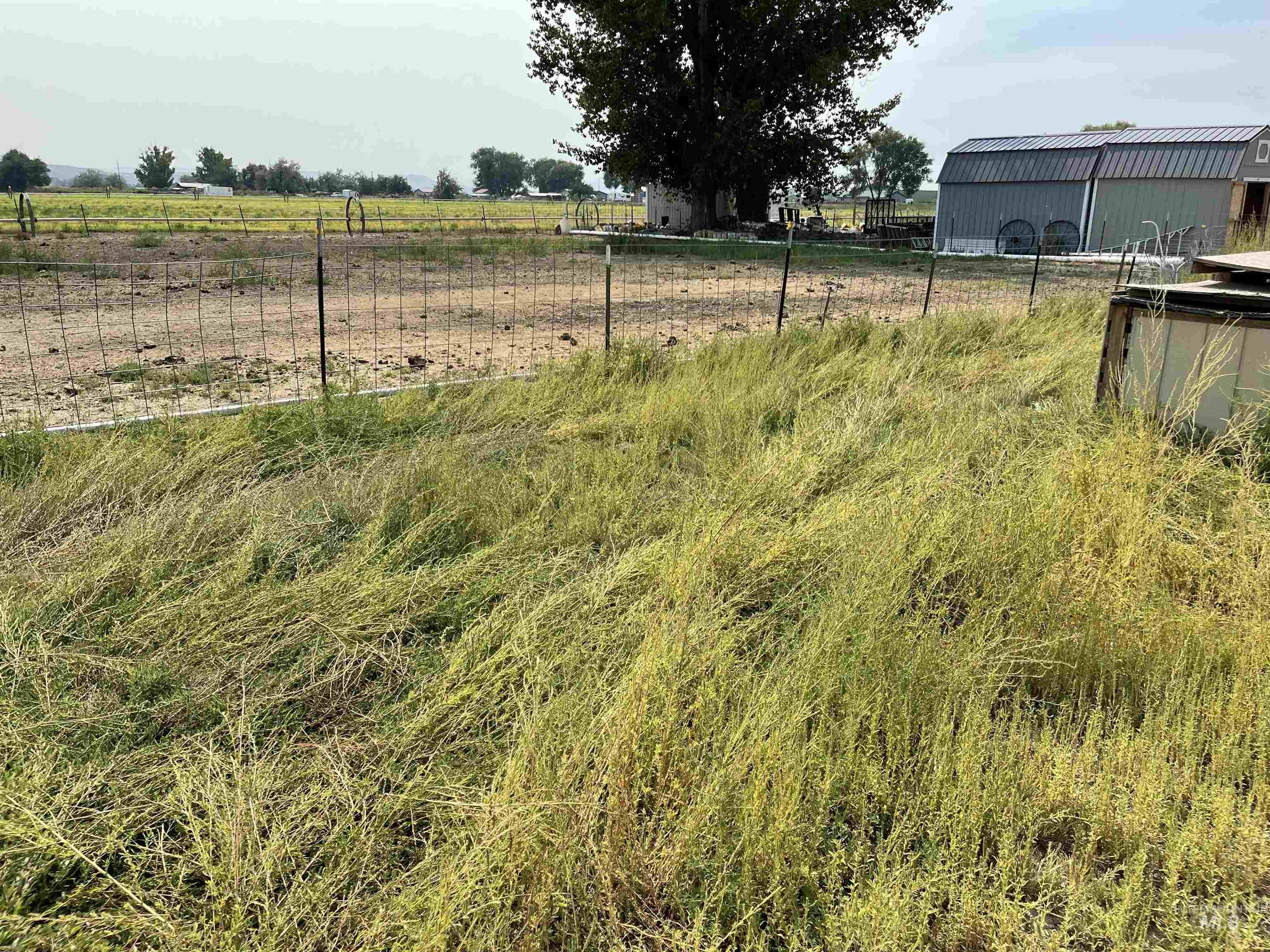 View of yard featuring a view of countryside and an outbuilding