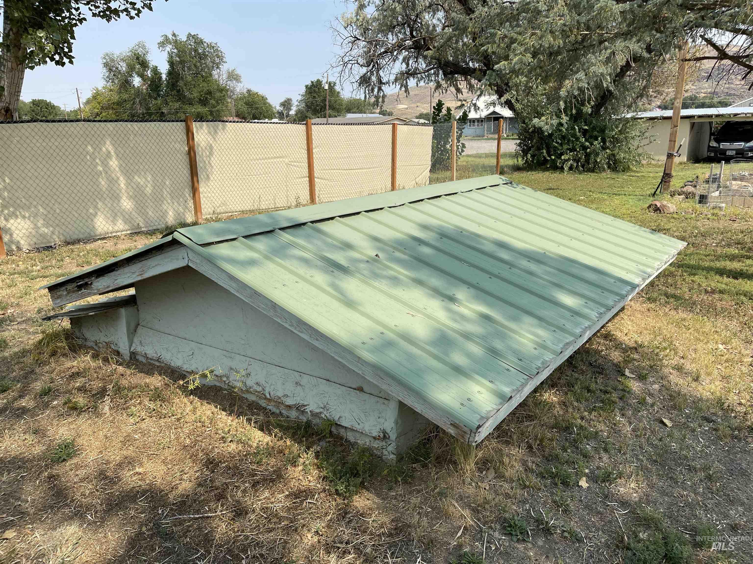 Exterior view of a metal roof