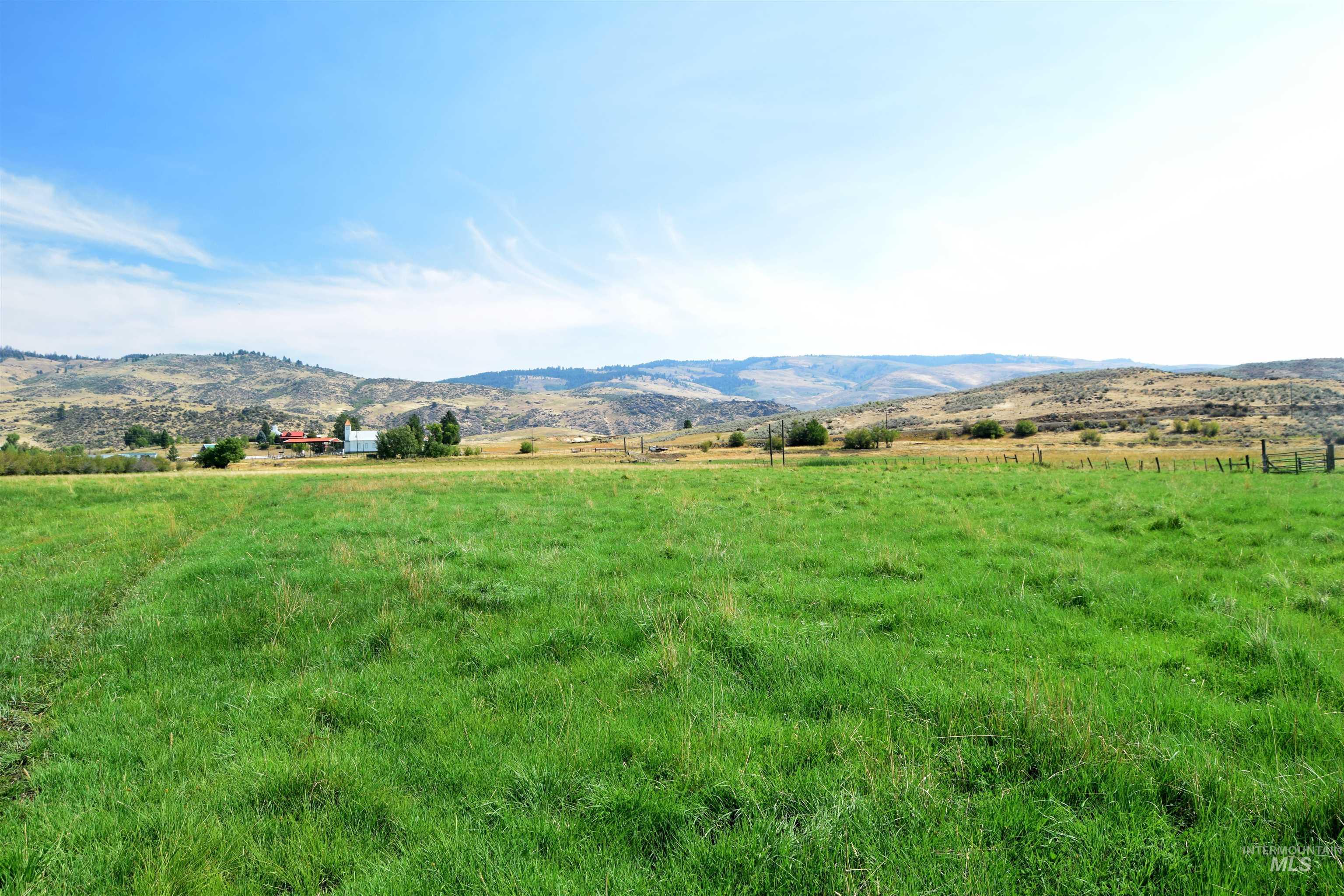 View of mountain background with rural landscape