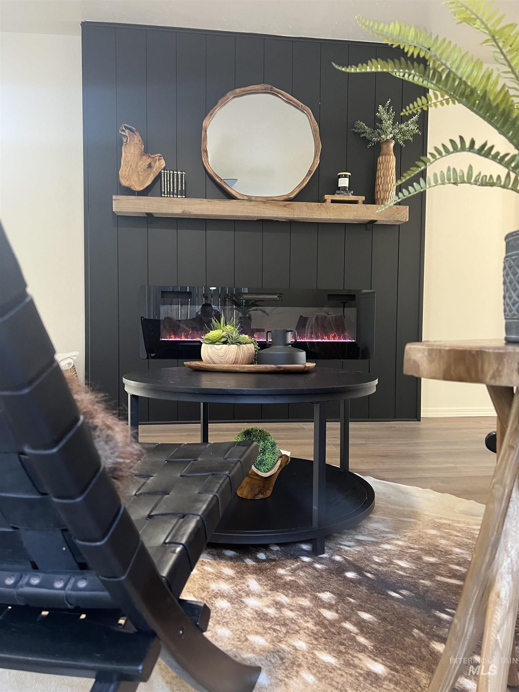 Detailed view of wood finished floors