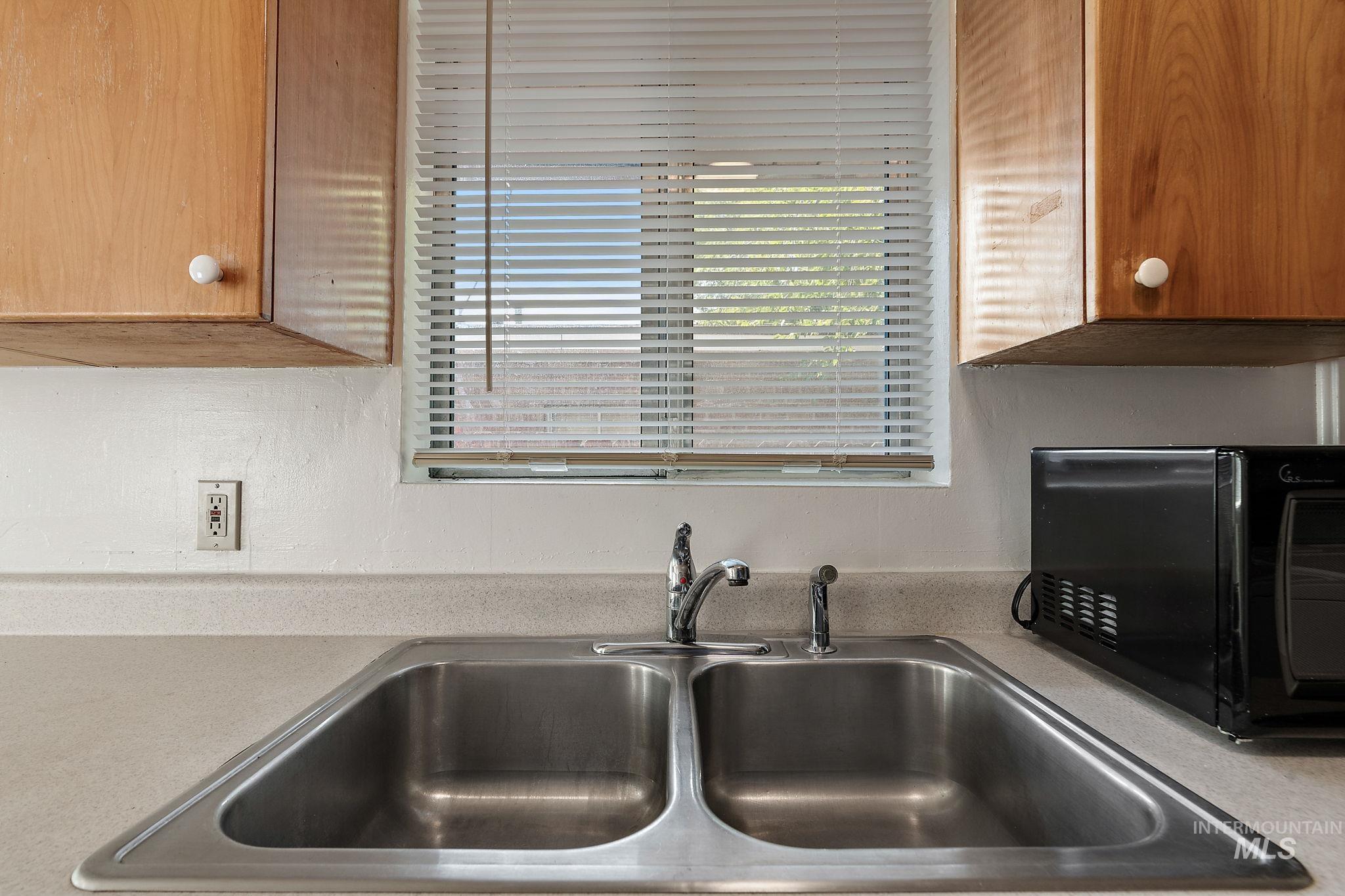 Kitchen view of a sink