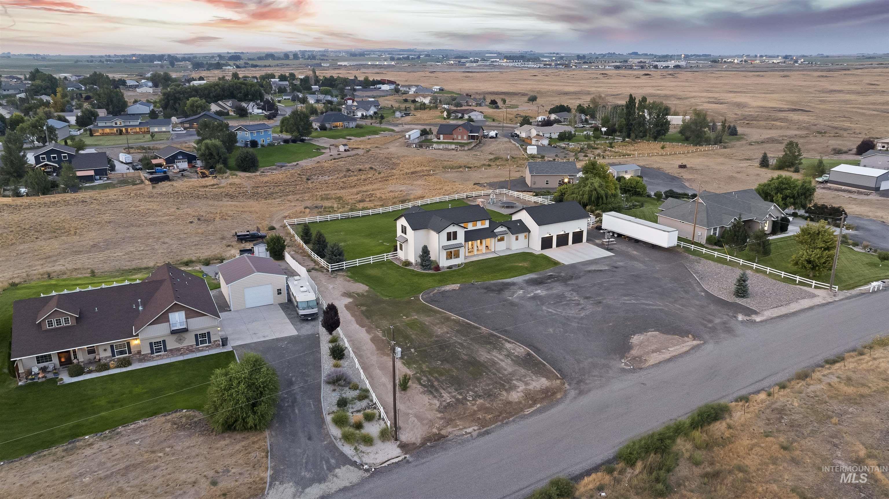 Aerial view of property and surrounding area