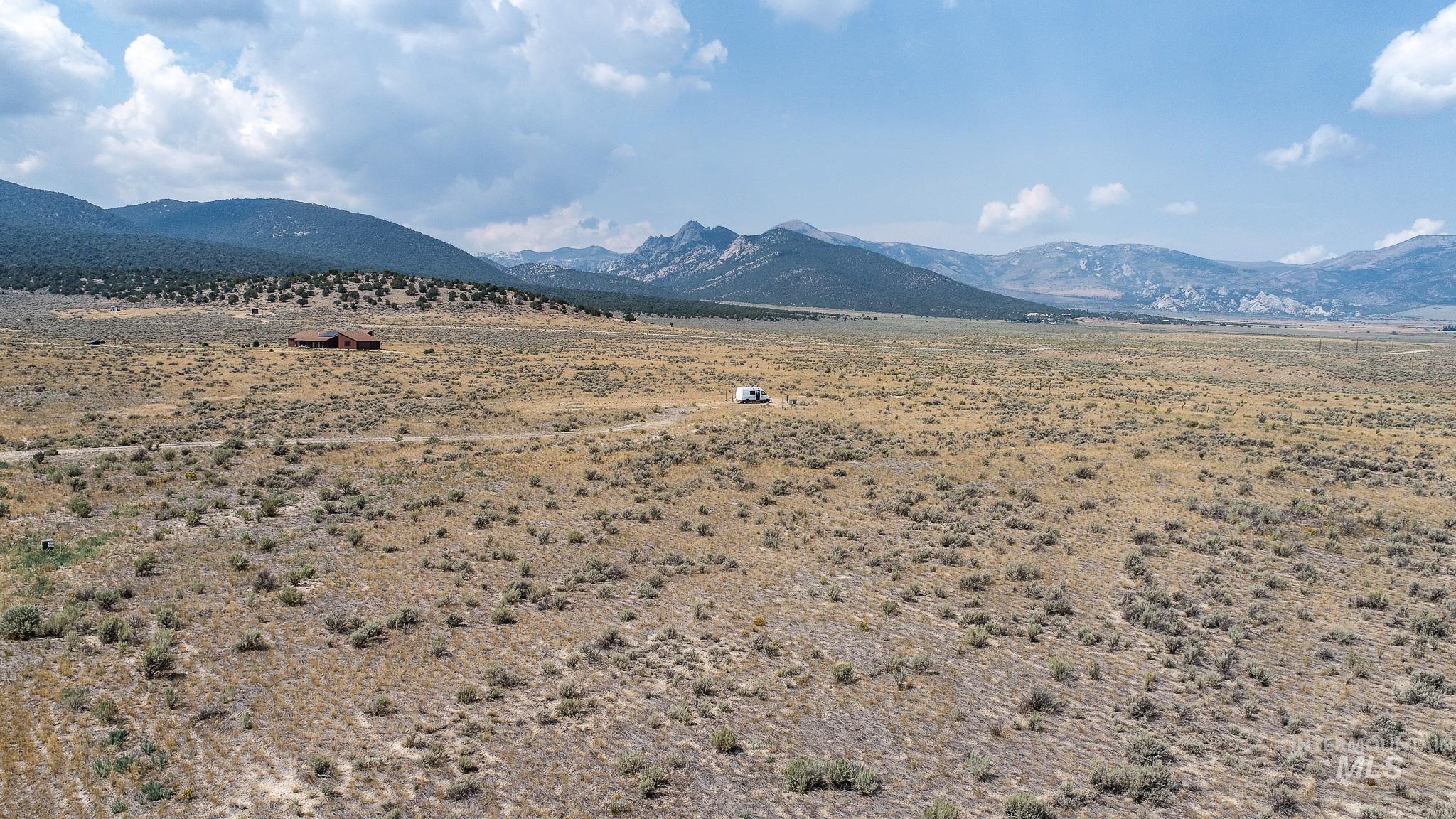 Mountain view with rural landscape