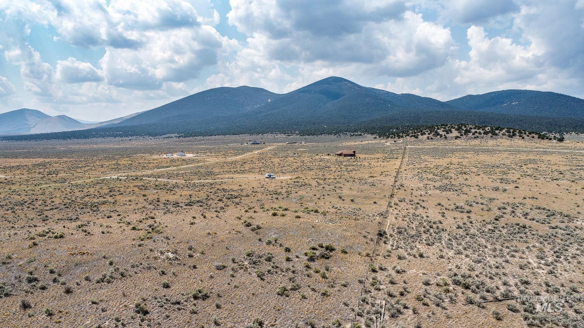 Mountain view with rural landscape and a desert landscape