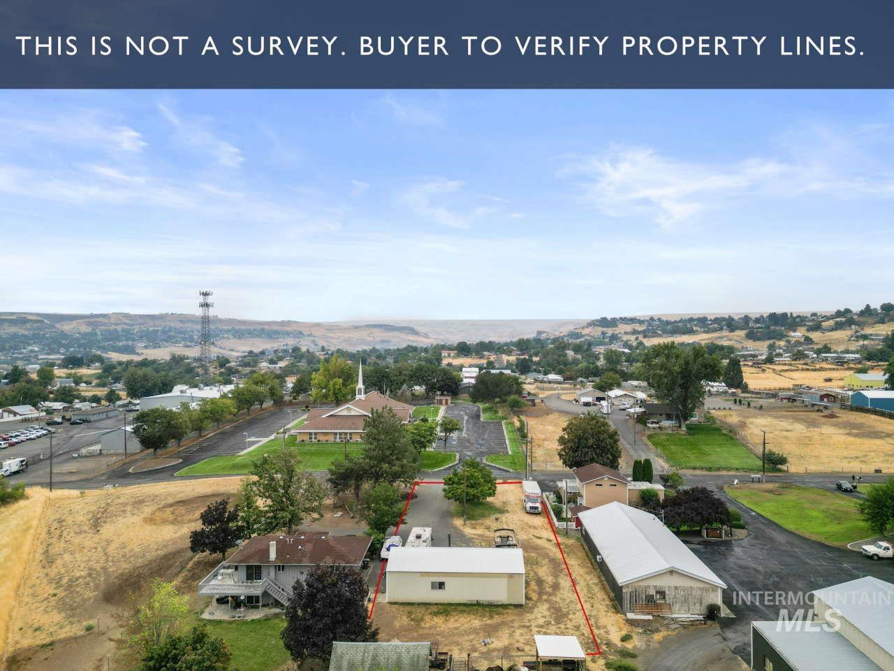 Aerial perspective of suburban area