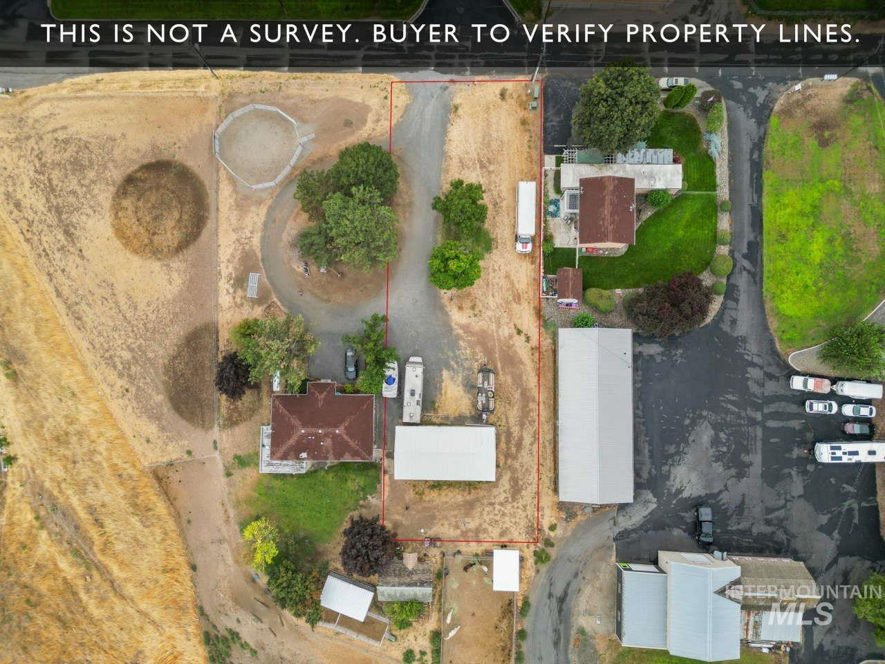 View of property location with property parcel outlined
