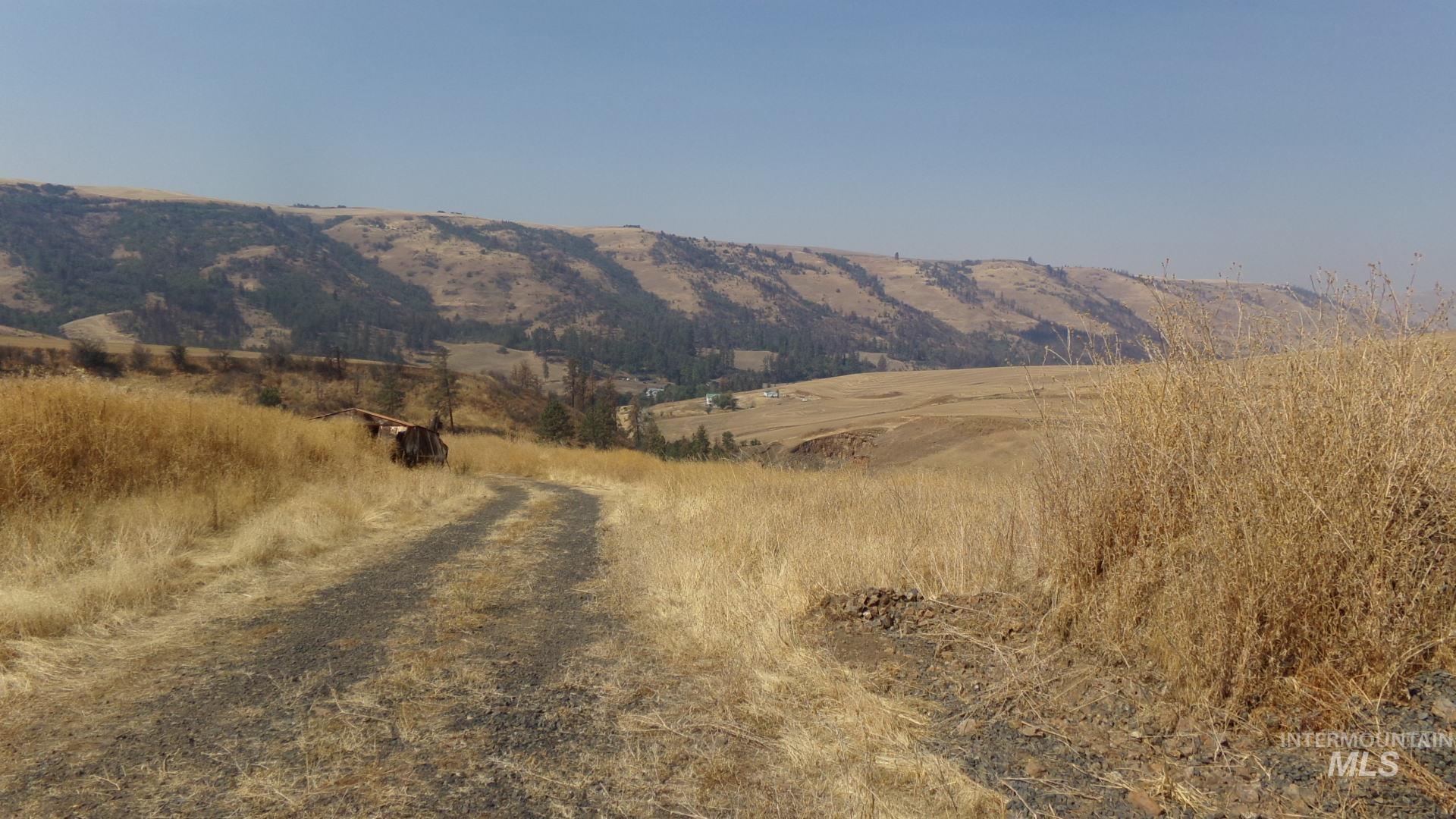 View of mountain background with rural landscape
