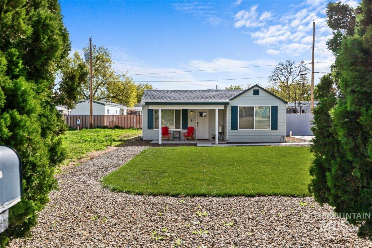 Rear view of house with a patio area
