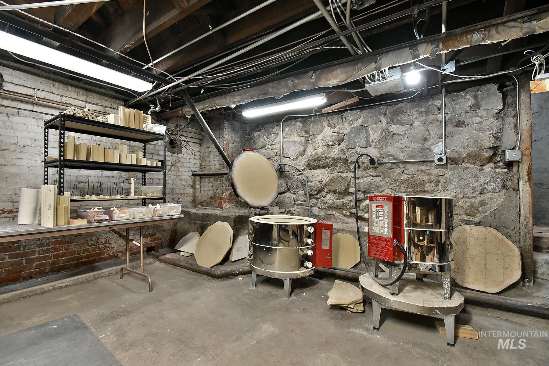 View of unfinished basement
