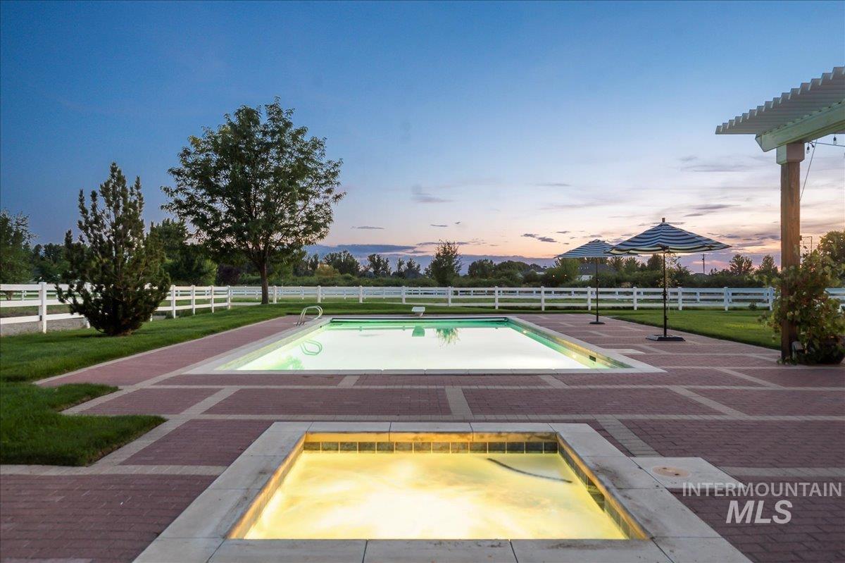 View of pool with a patio area