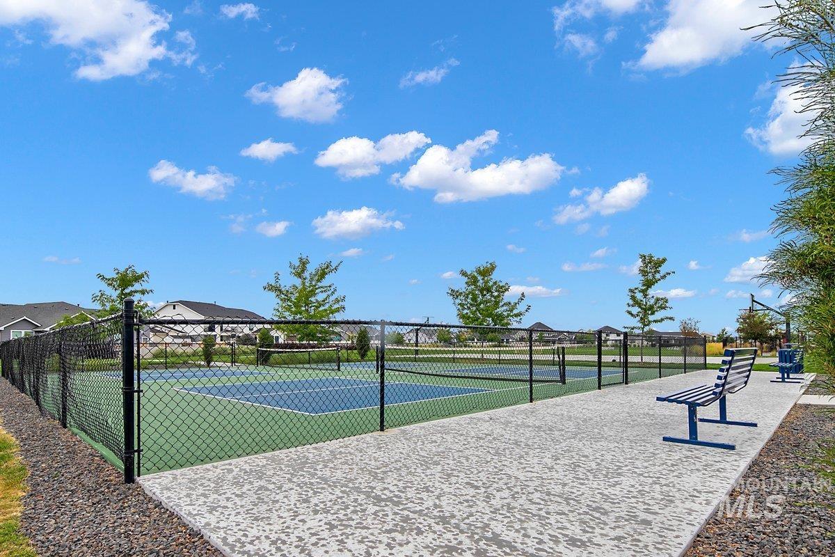 View of tennis court