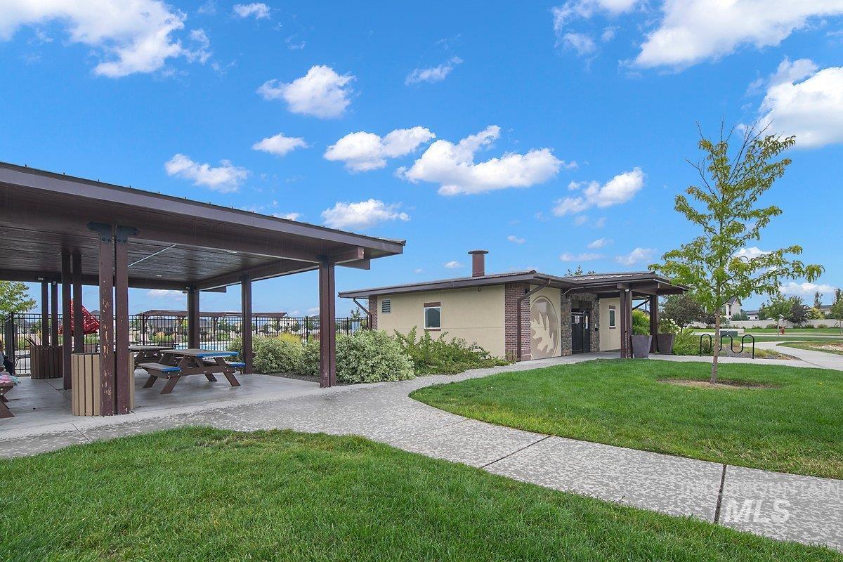 Exterior space with a lawn