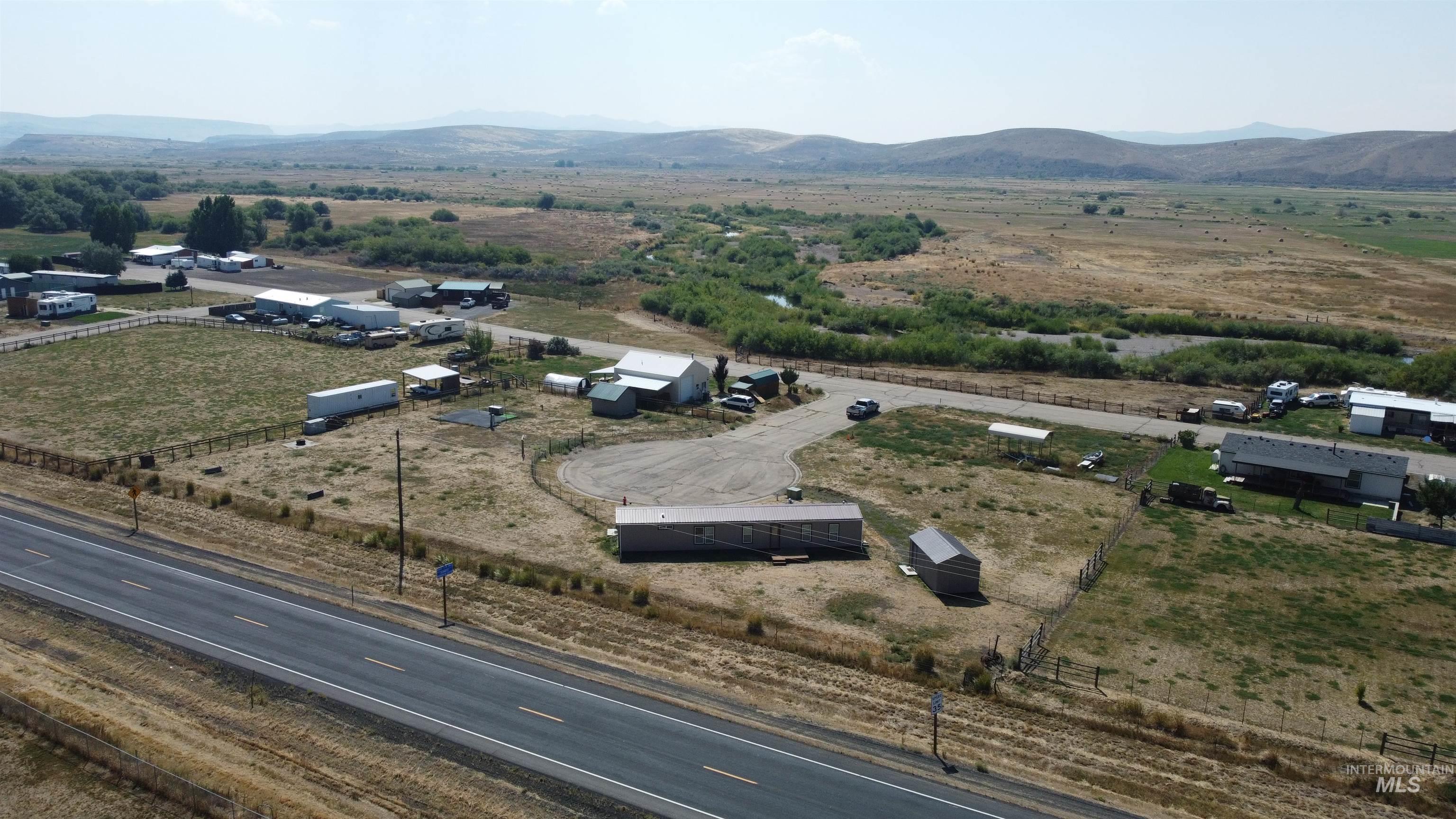 View of rural area with a mountainous background